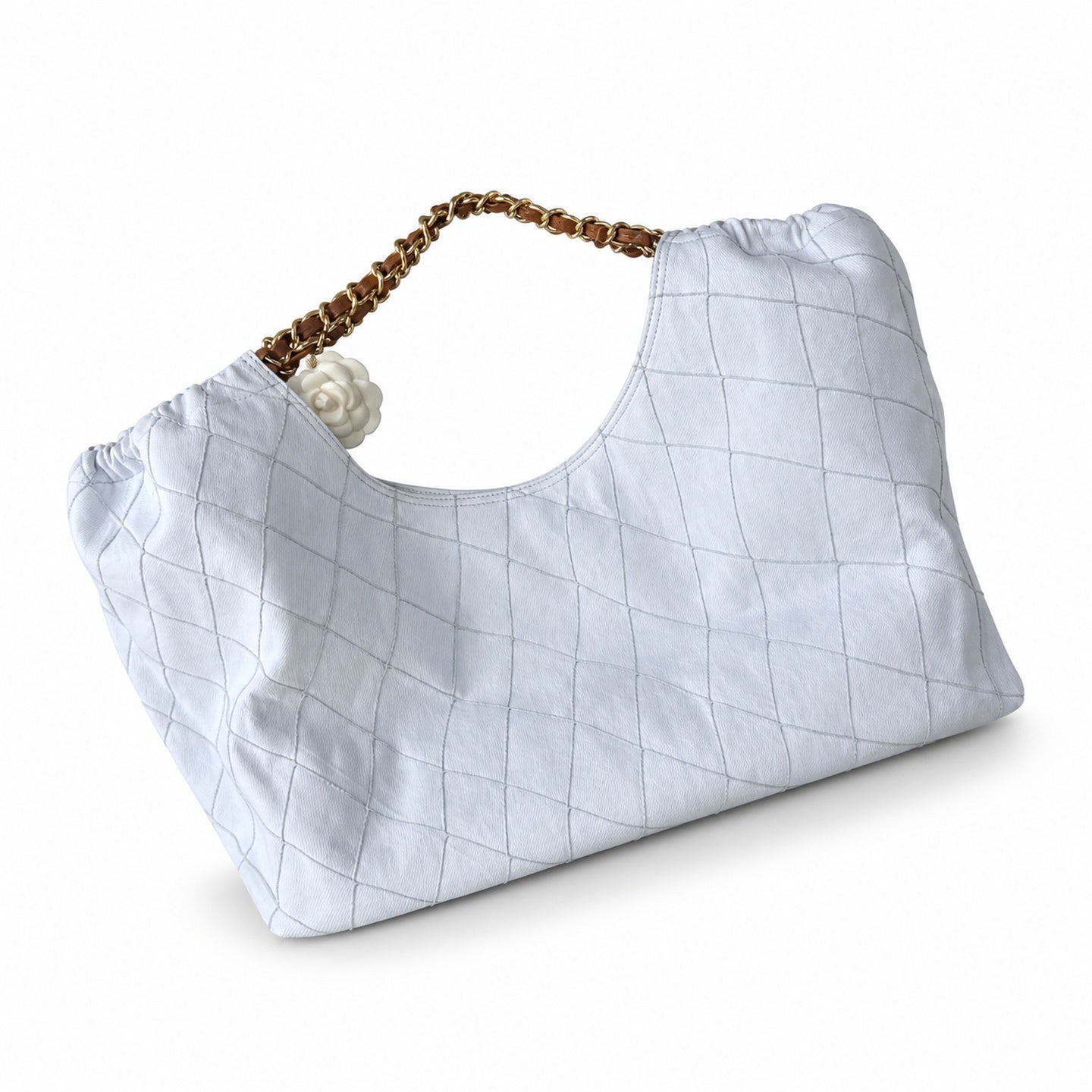 Chanel Large Canvas White Blue Bag