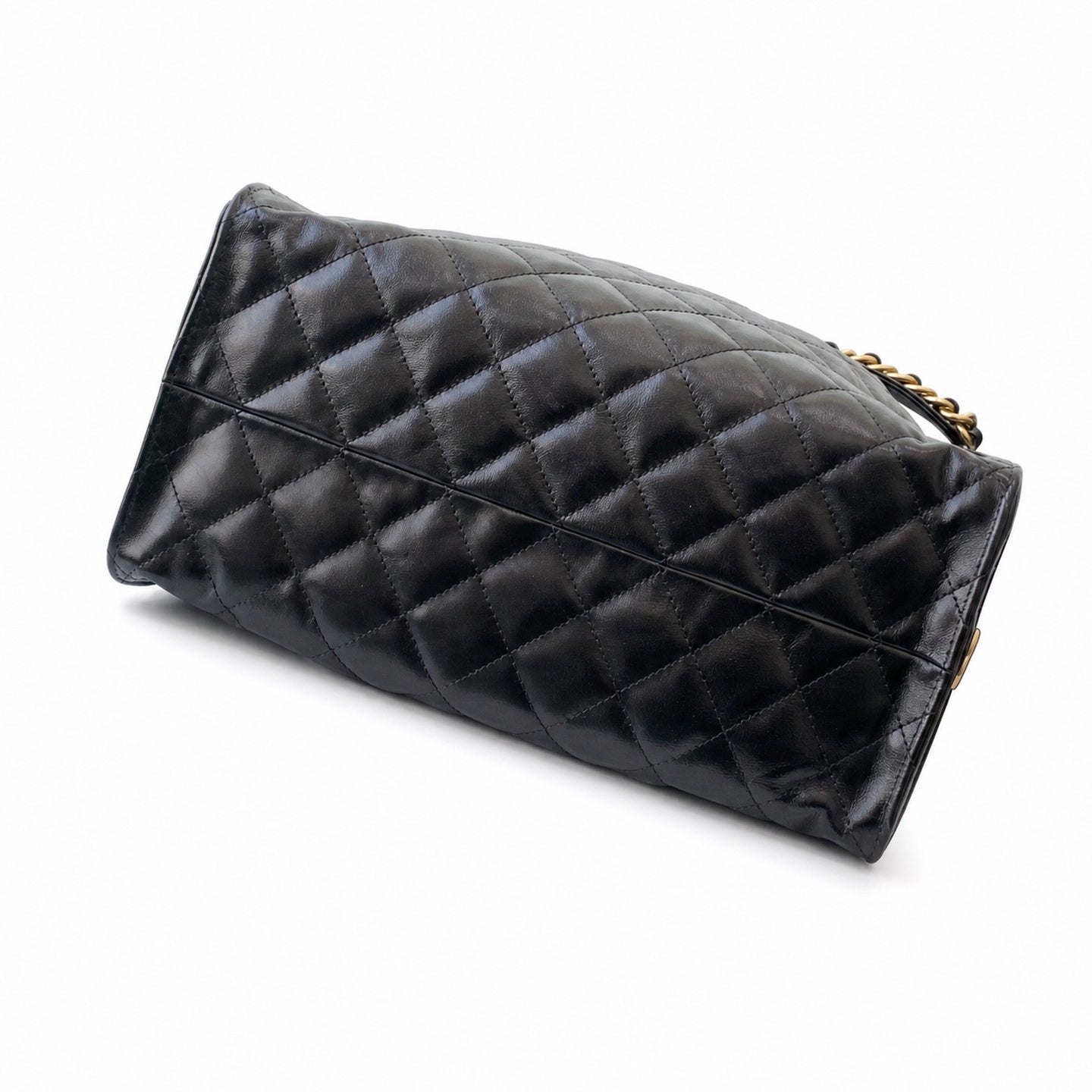Chanel Large Leather Black Gold Bag
