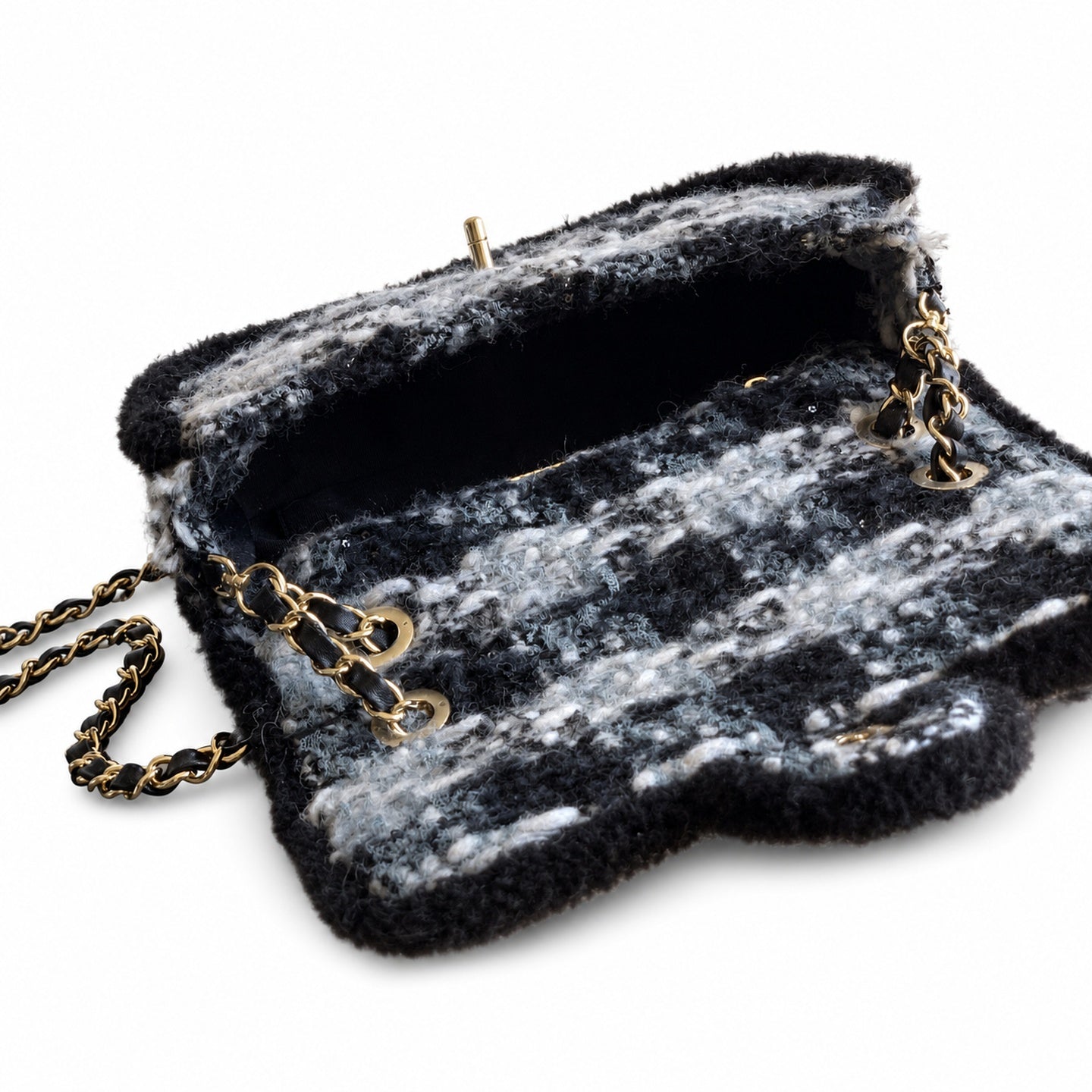 Chanel Mini Wool Tweed Black White Jacket