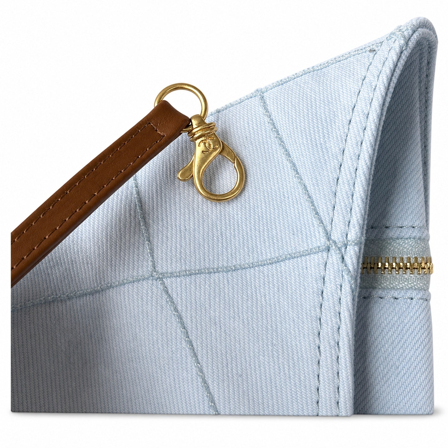 Chanel Large Canvas White Blue Bag