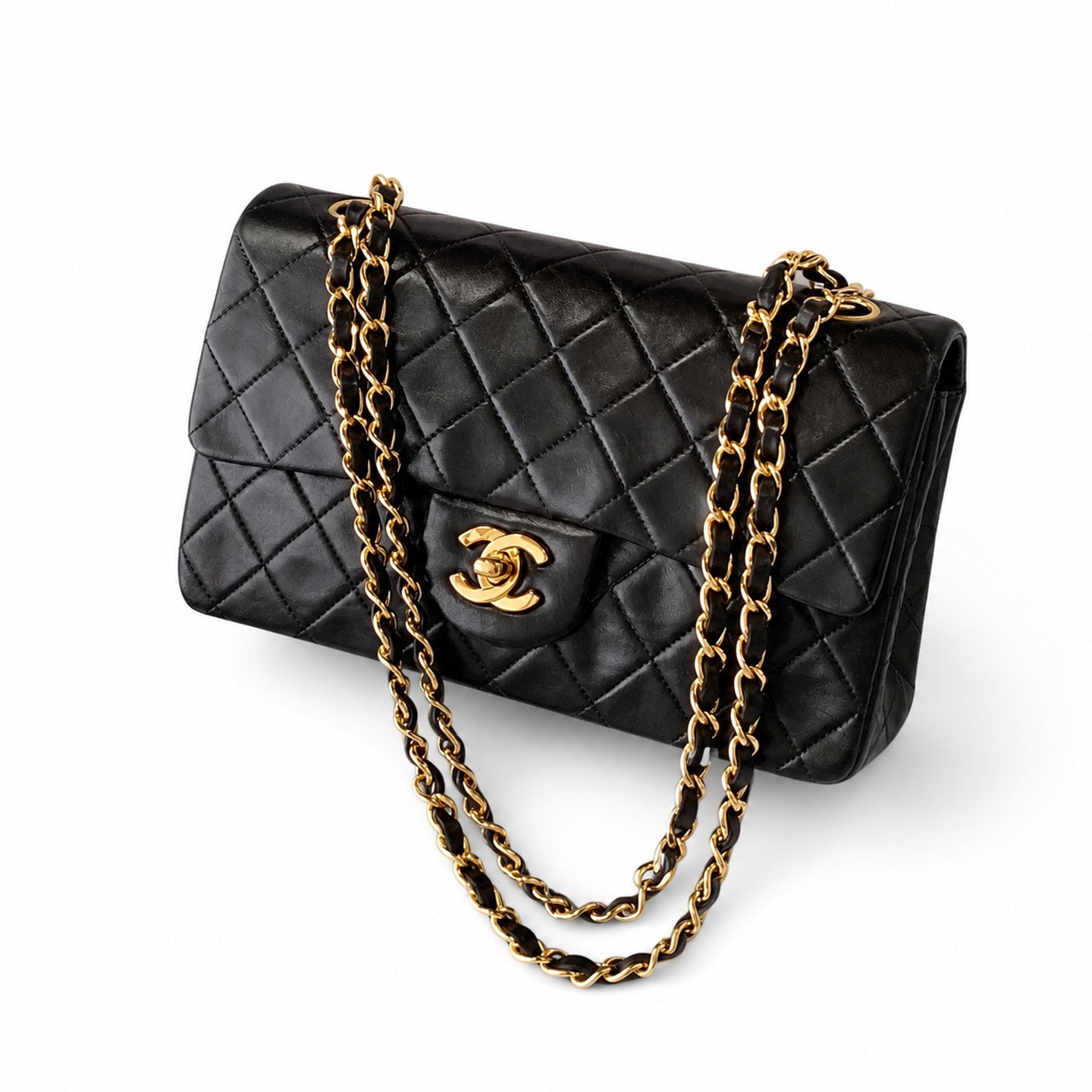 Chanel Reversible Large Leather Black Brown Bag