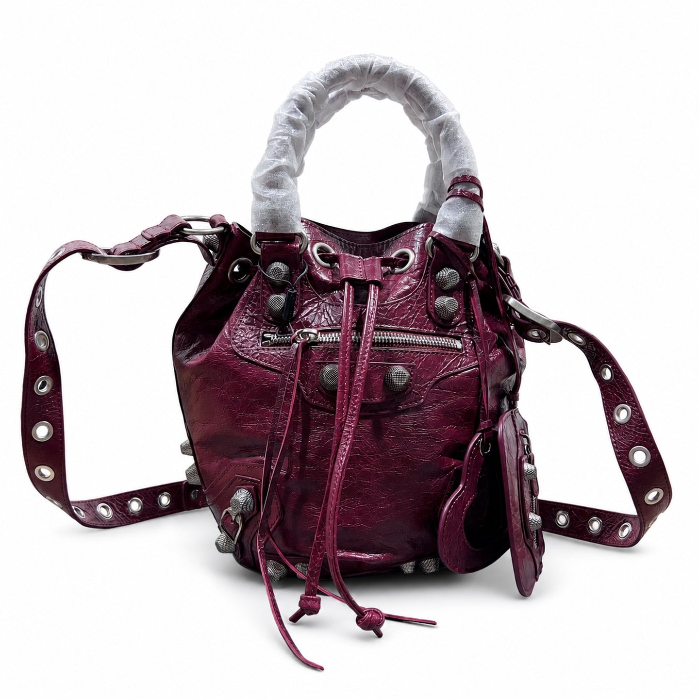 Balenciaga Large Leather Burgundy Bag