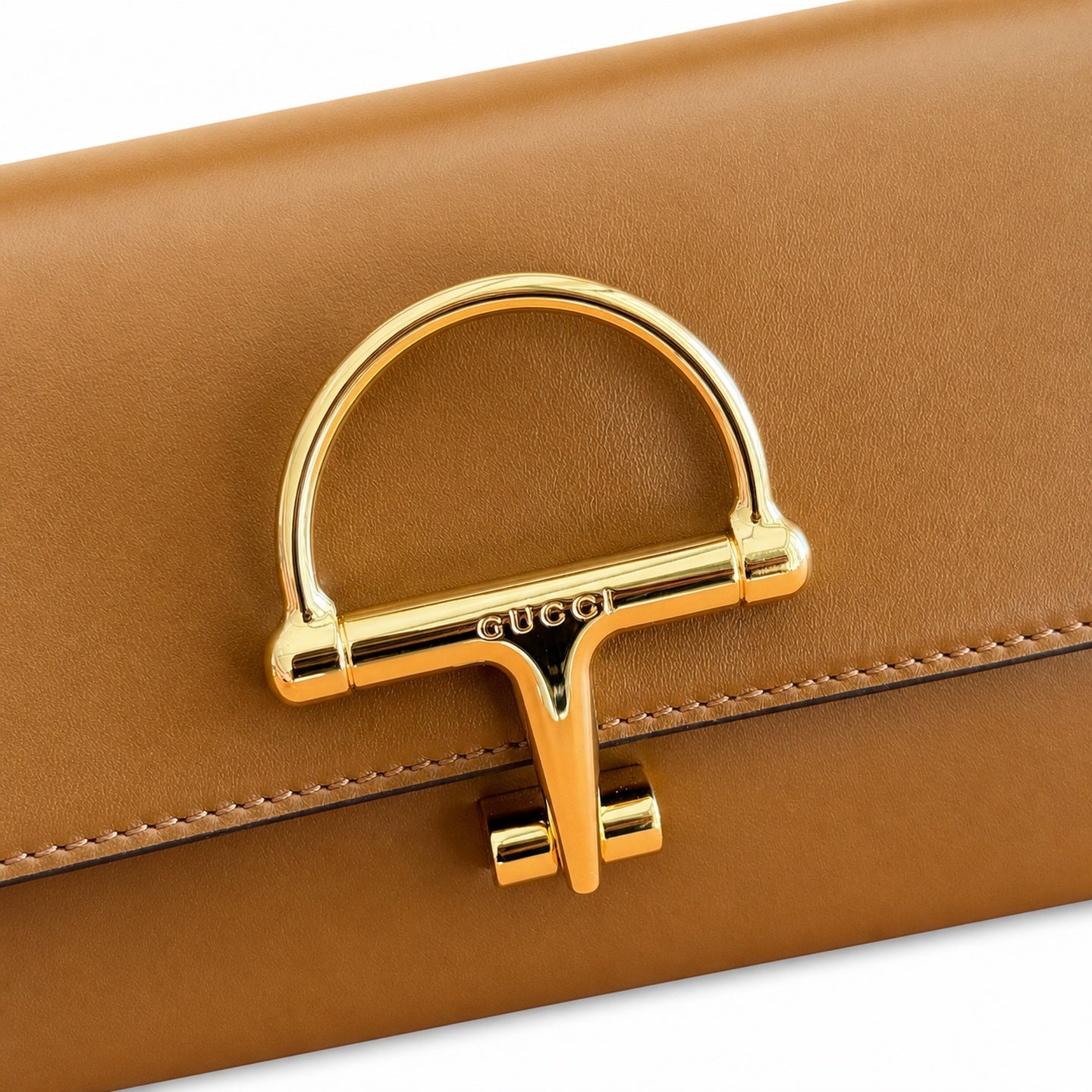 Gucci Horsebit Leather Black Brown Gold Handbag