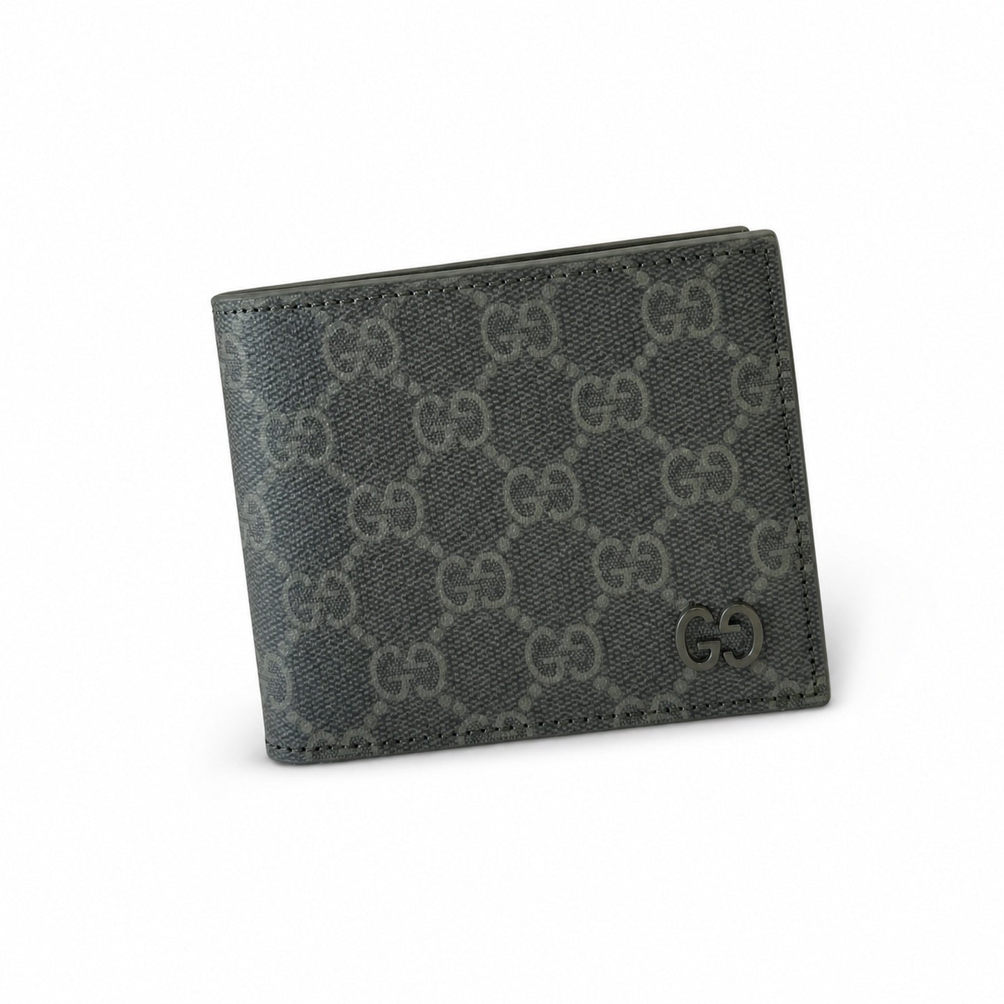 Gucci Men's Supreme Small Canvas Leather Beige Green Wallet