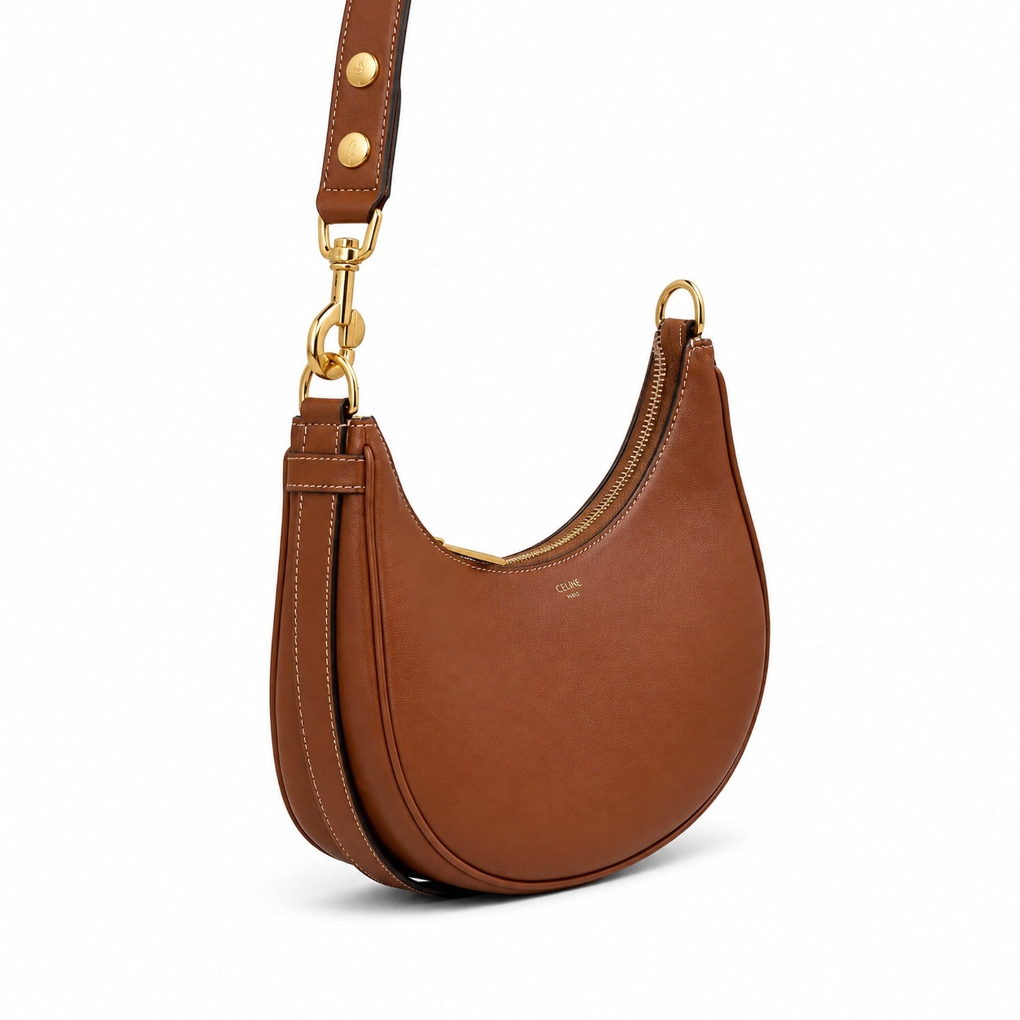 Celine Ava Leather Brown Shoulder Bag