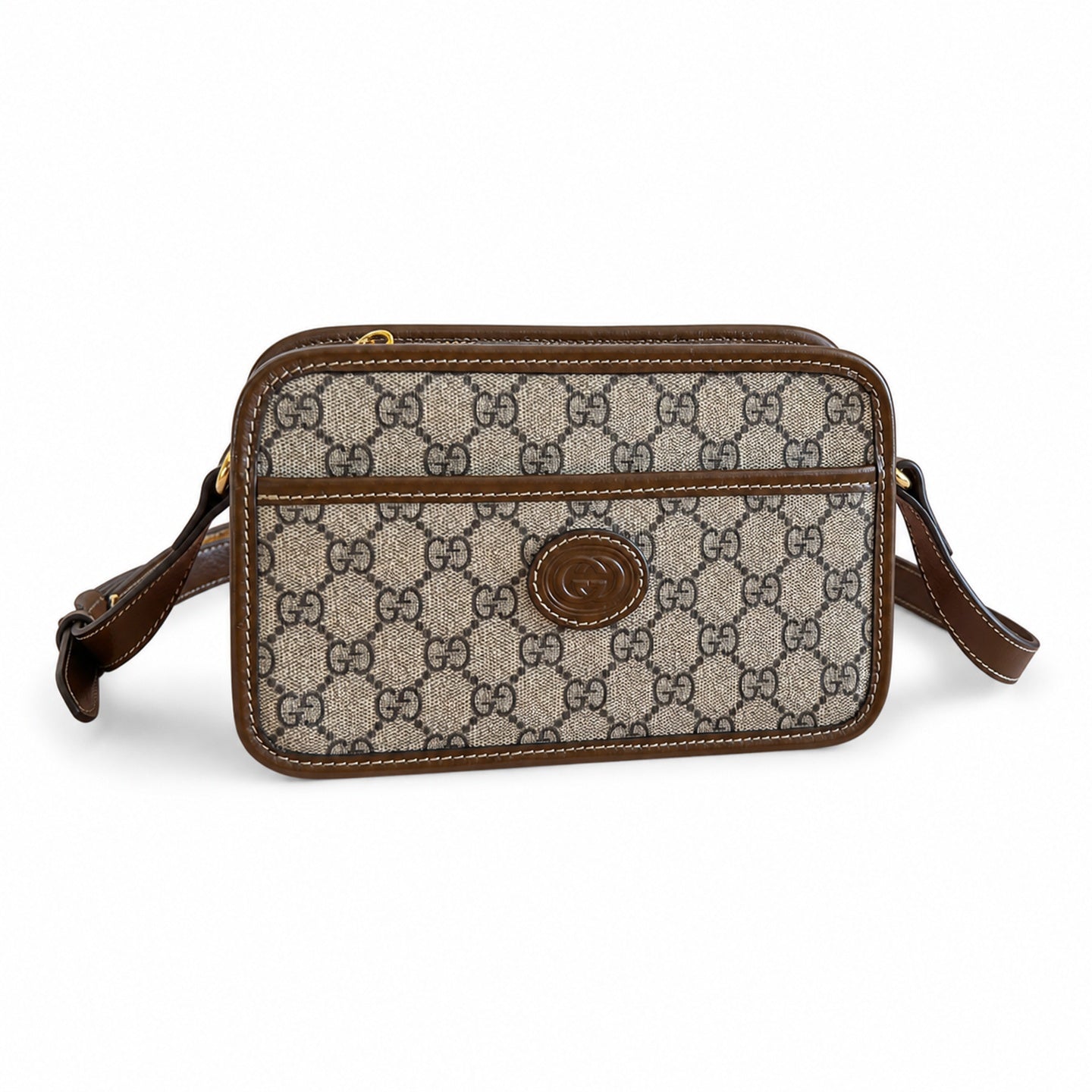 Gucci Mini Leather Brown Crossbody Bag