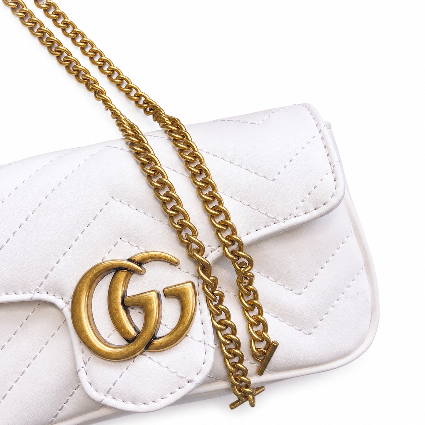 Gucci GG Marmont Mini Leather White Handbag