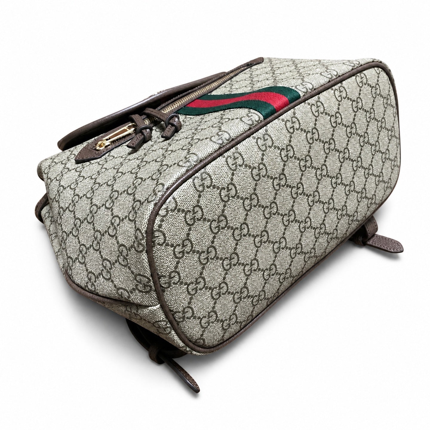 Gucci Ophidia Medium Beige Brown Backpack
