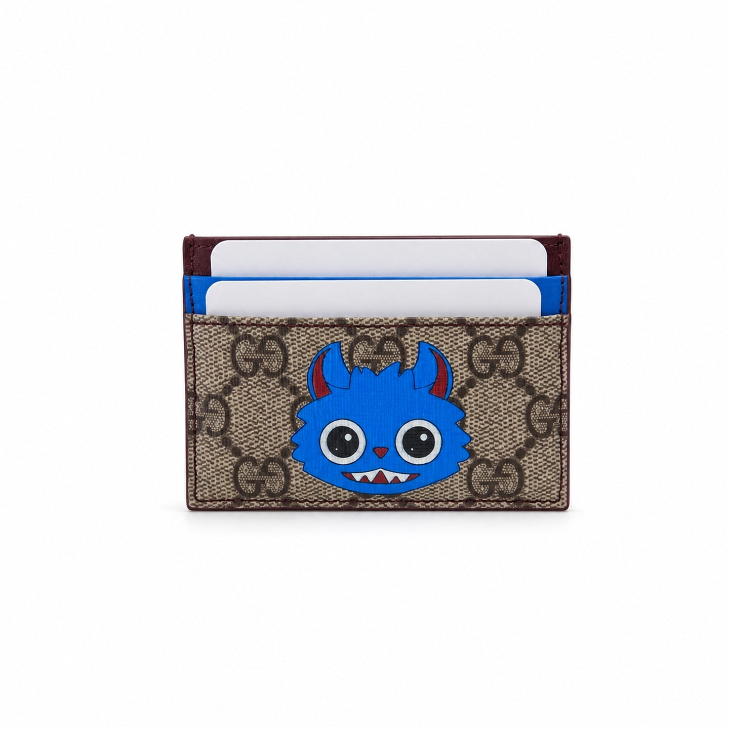 Gucci Leather Beige Brown Red Blue Bag