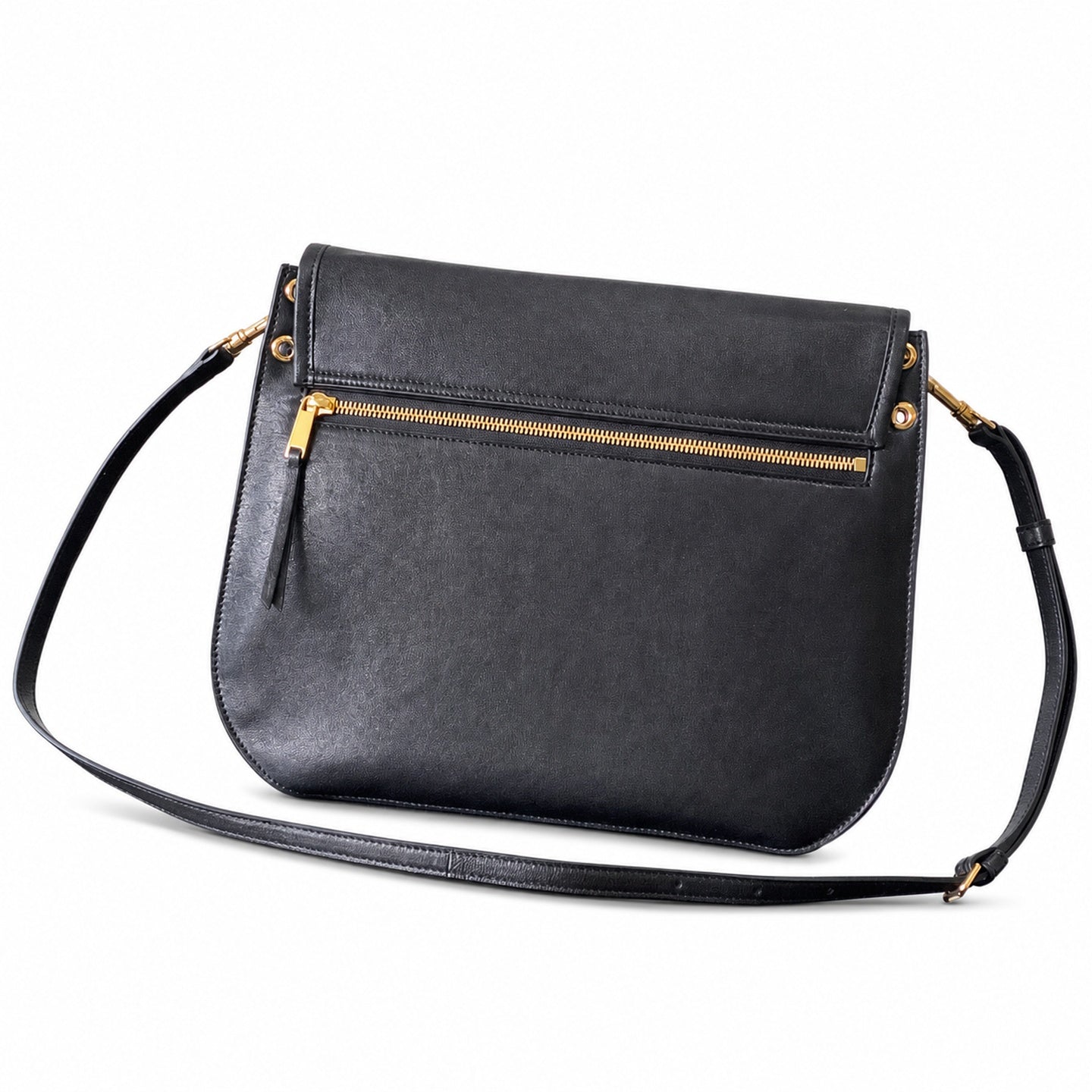 Celine Triomphe Large Leather Black Gold Bag