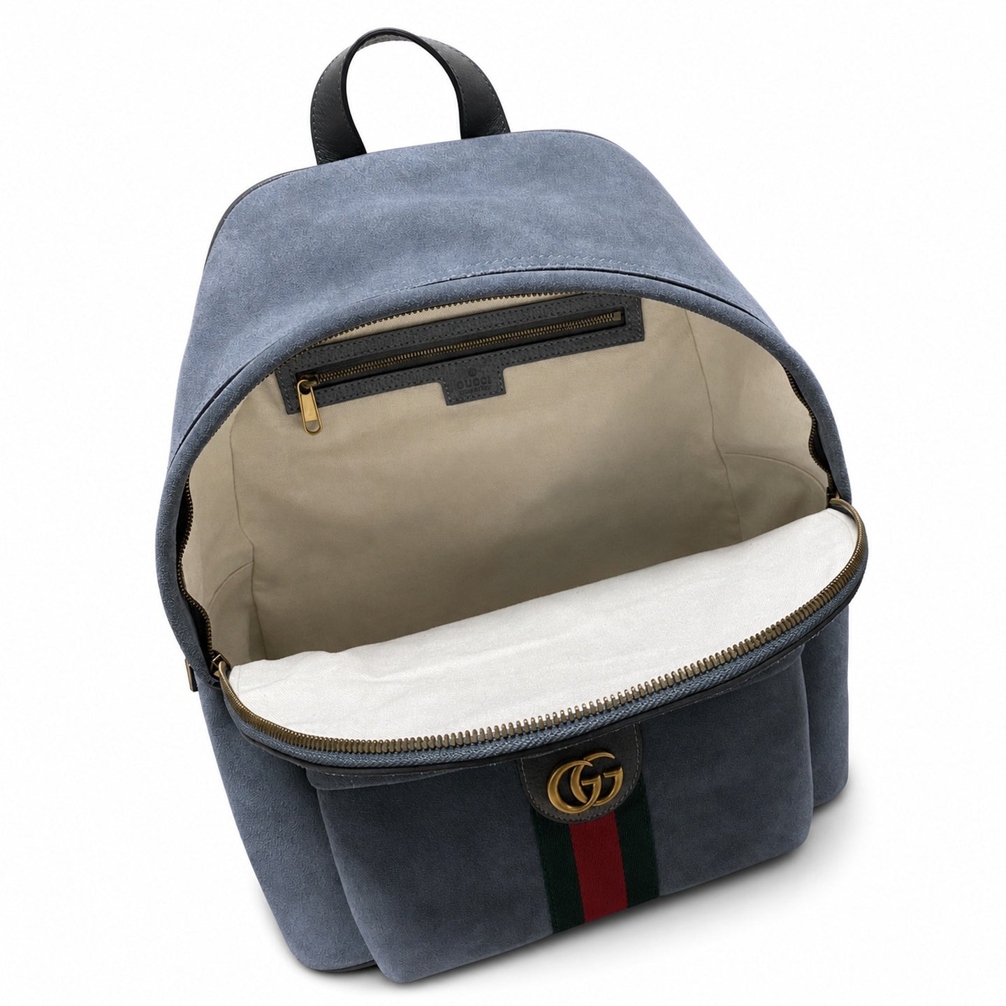 Gucci Ophidia Suede Velvet Gray Backpack