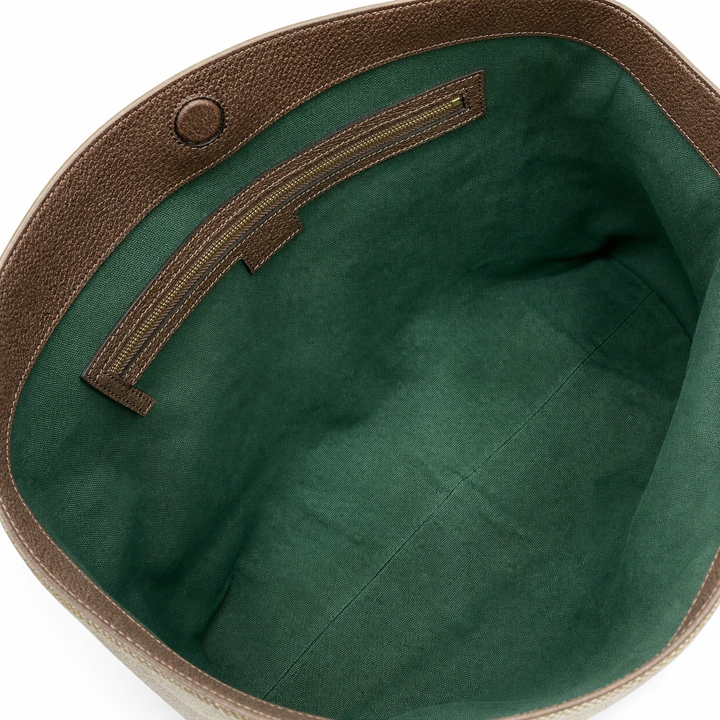 Gucci Horsebit Cotton Canvas Beige Brown Green Gold Handbag