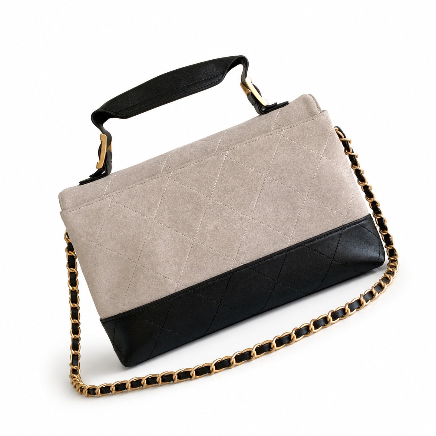 Chanel Large Suede Leather Shoulder Bag