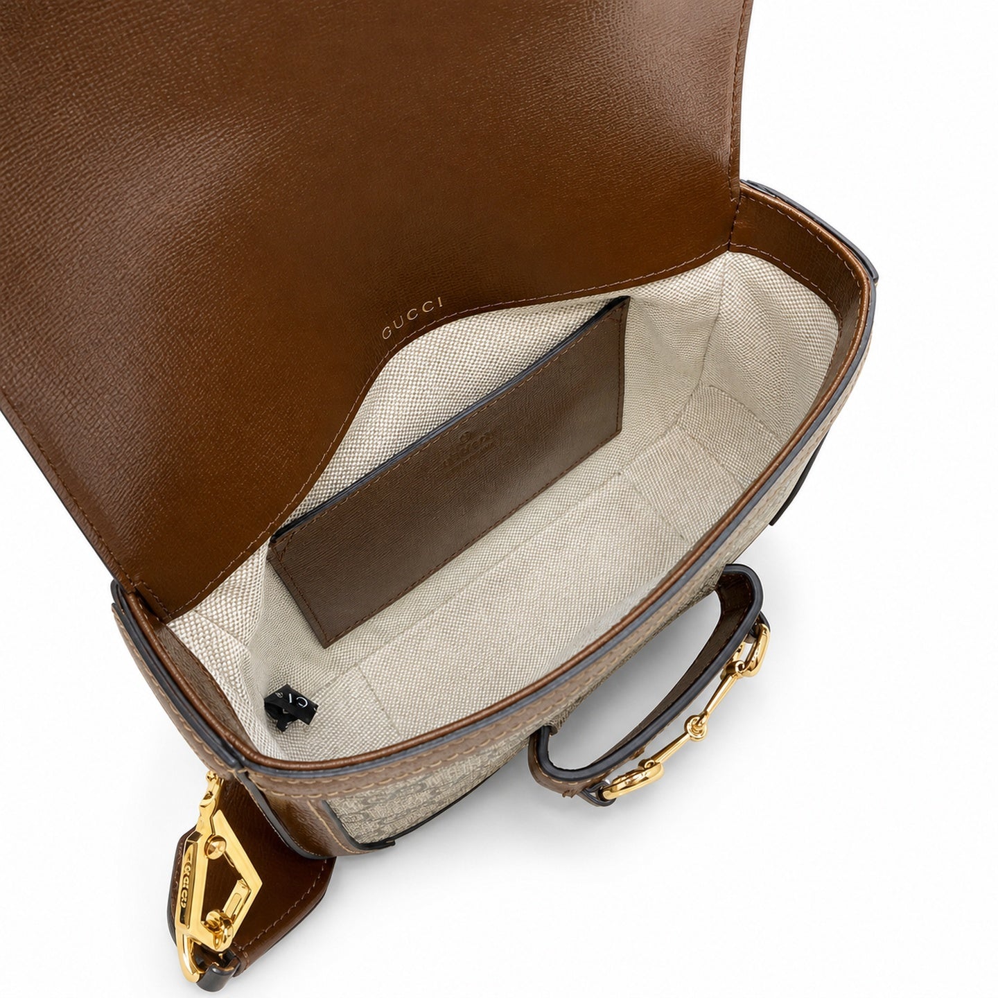 Gucci Horsebit 1955 Supreme Small Cotton Leather Beige Brown Red Green Gold Handbag