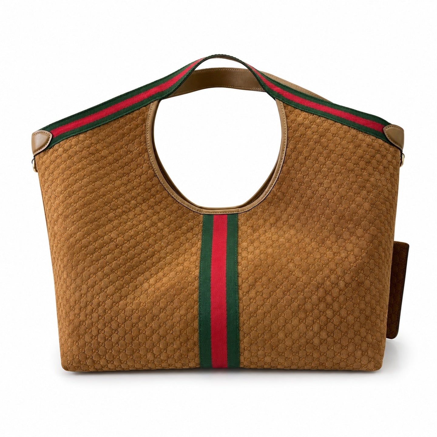Gucci Giglio Cotton Suede Canvas Velvet Brown Red Green Gold Handbag