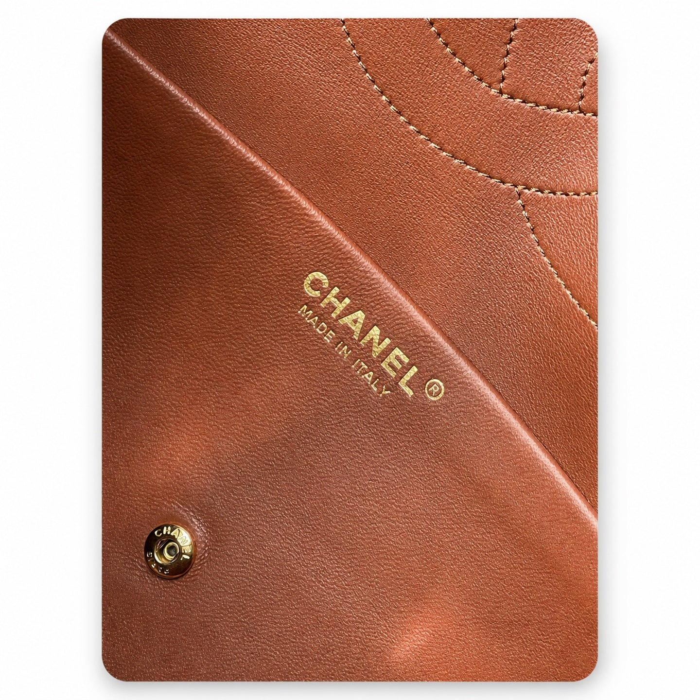 Chanel Small Leather Brown Red Bag
