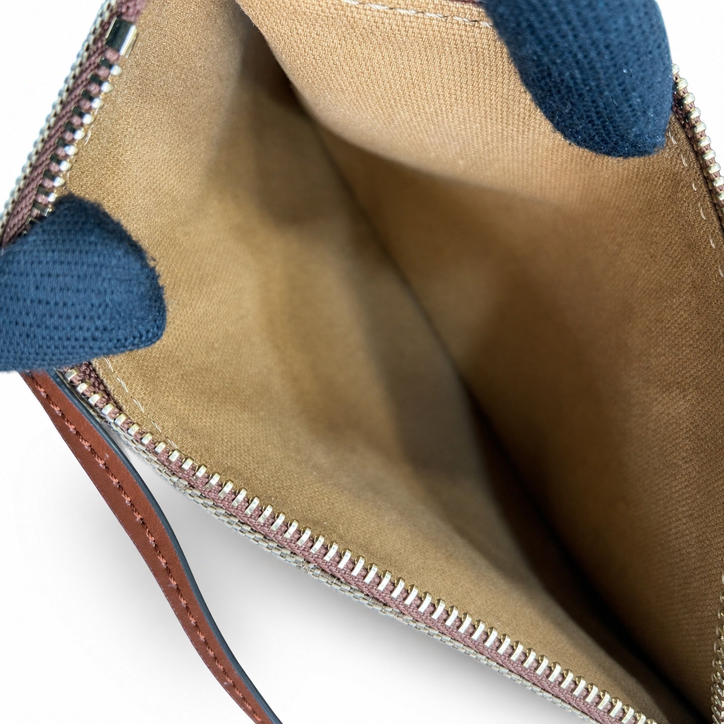 Gucci Giglio Canvas Leather Brown Gold Bag