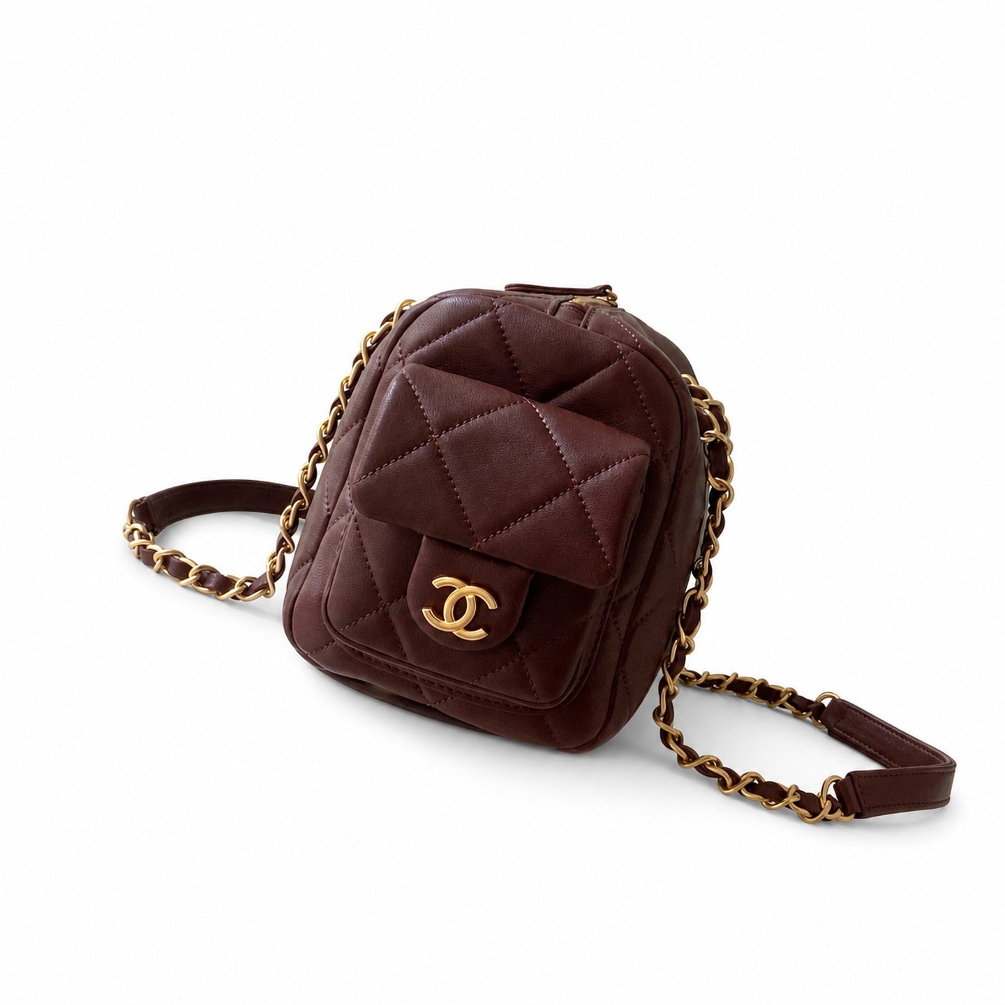 Chanel 25 Small Leather Bowling Bag