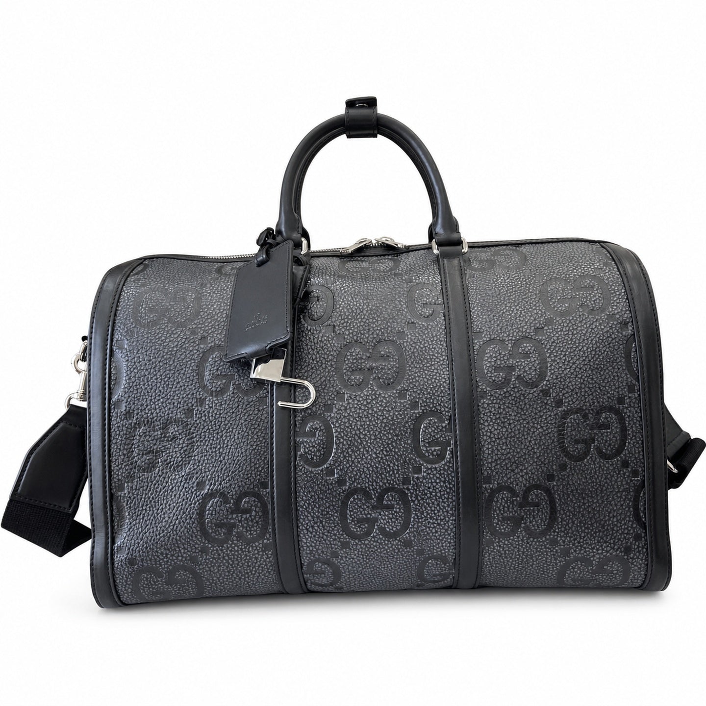 Gucci Small Cotton Leather Black Gray Bag