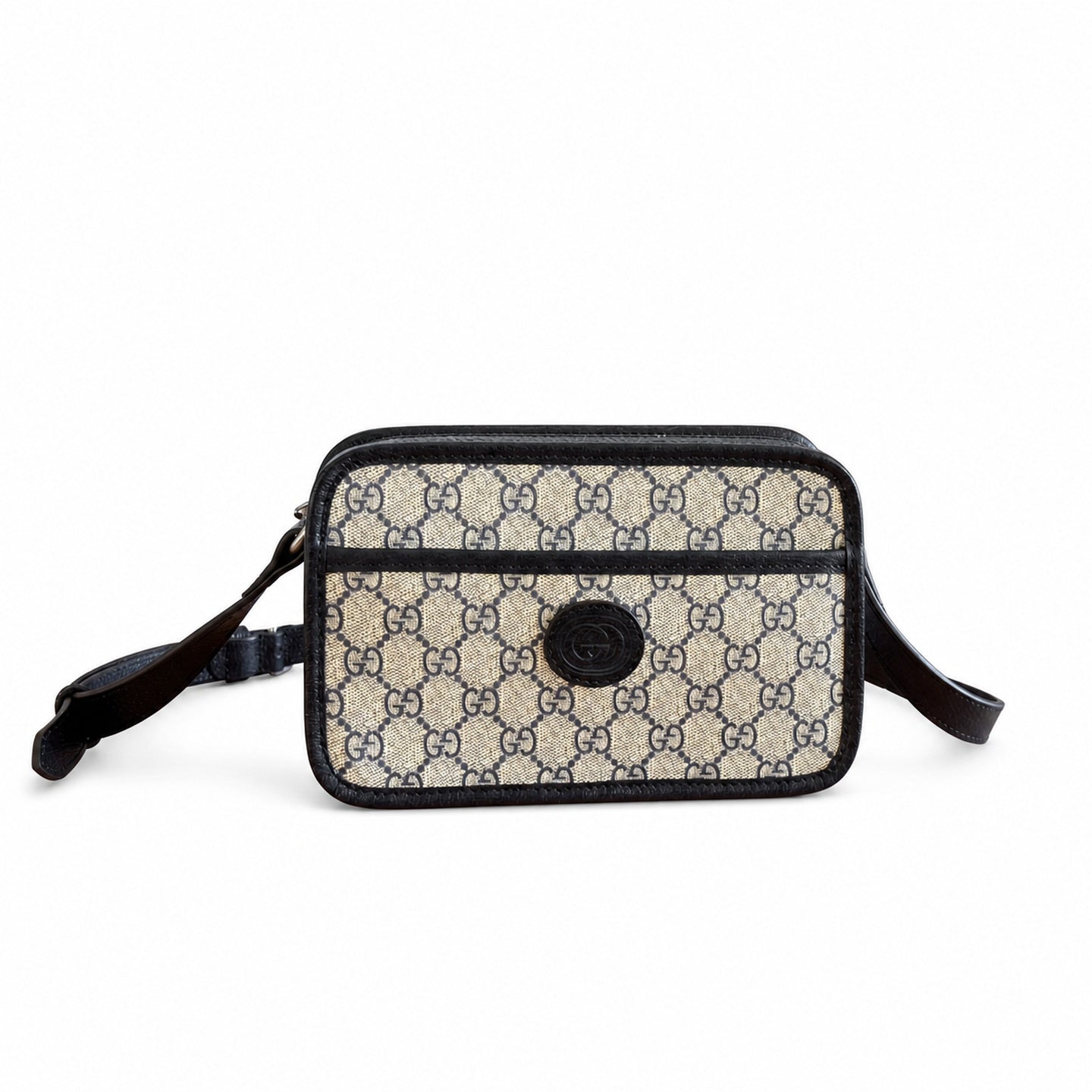 Gucci Mini Leather Blue Crossbody Bag