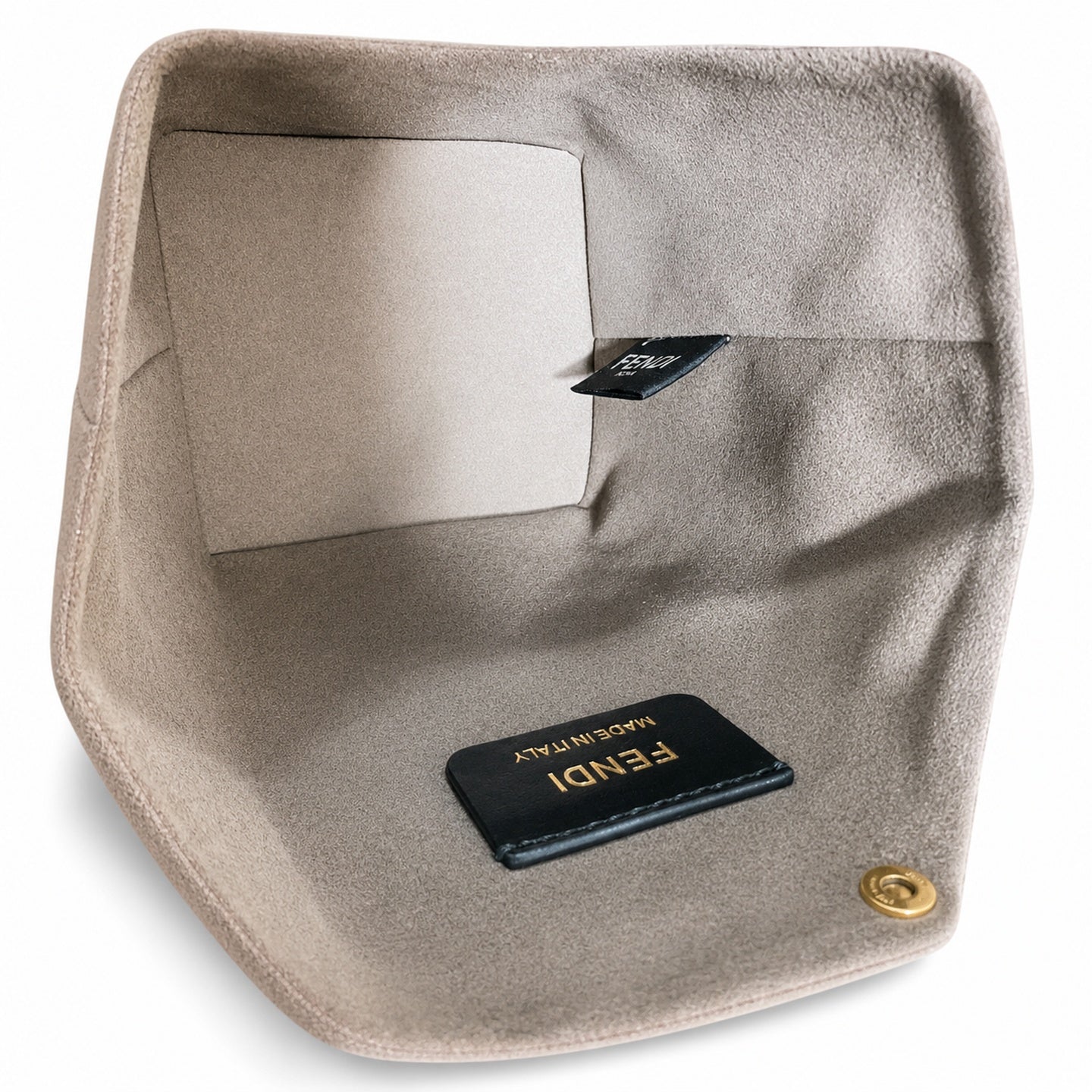 Fendi Mon Tresor Small Leather Black Gold Bucket Bag