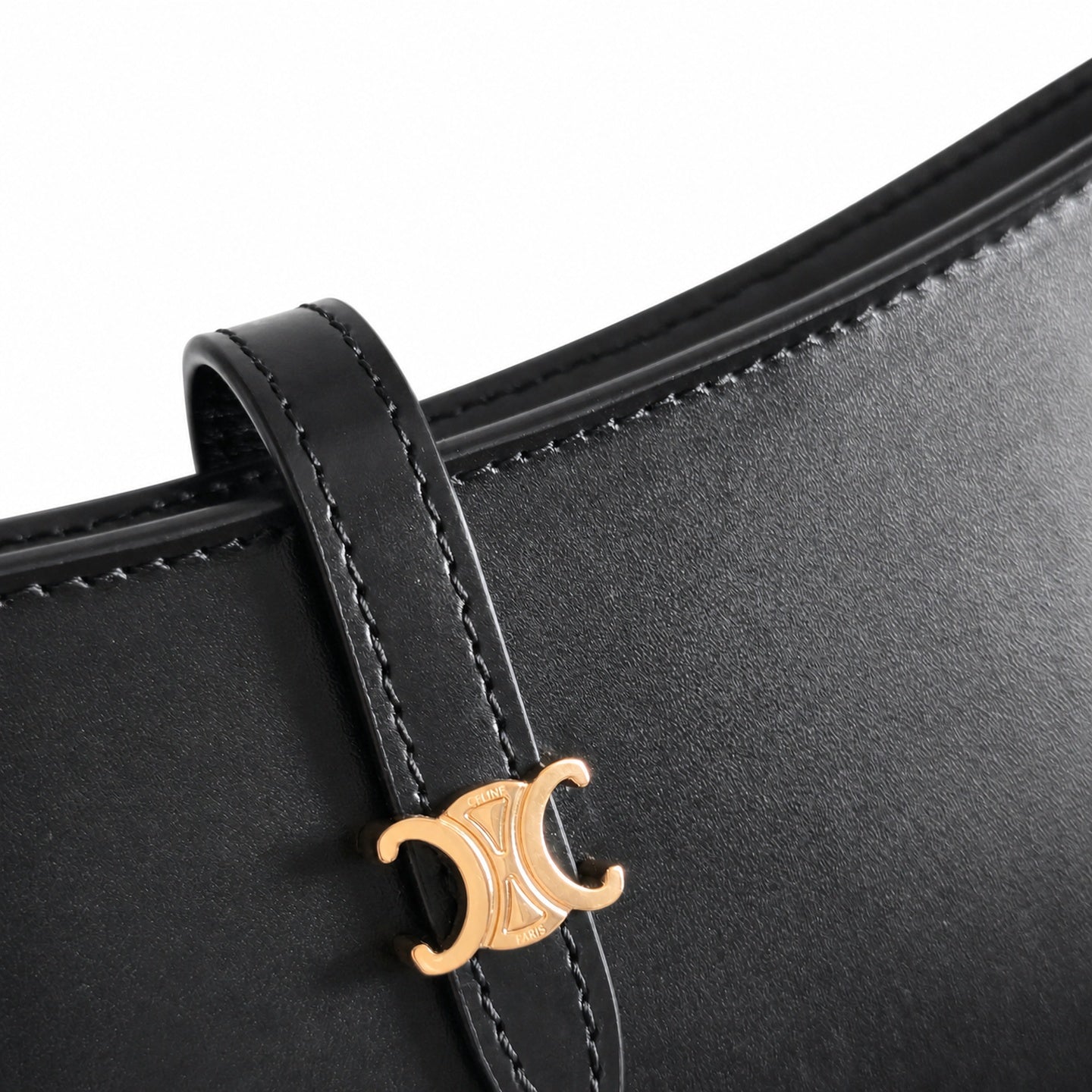 Celine Leather Gold Shoulder Bag