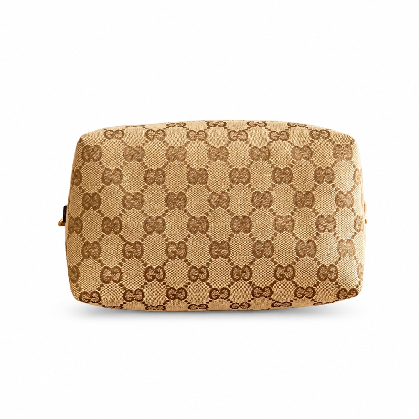 Gucci Small Denim Canvas Leather Brown Blue Boston Bag