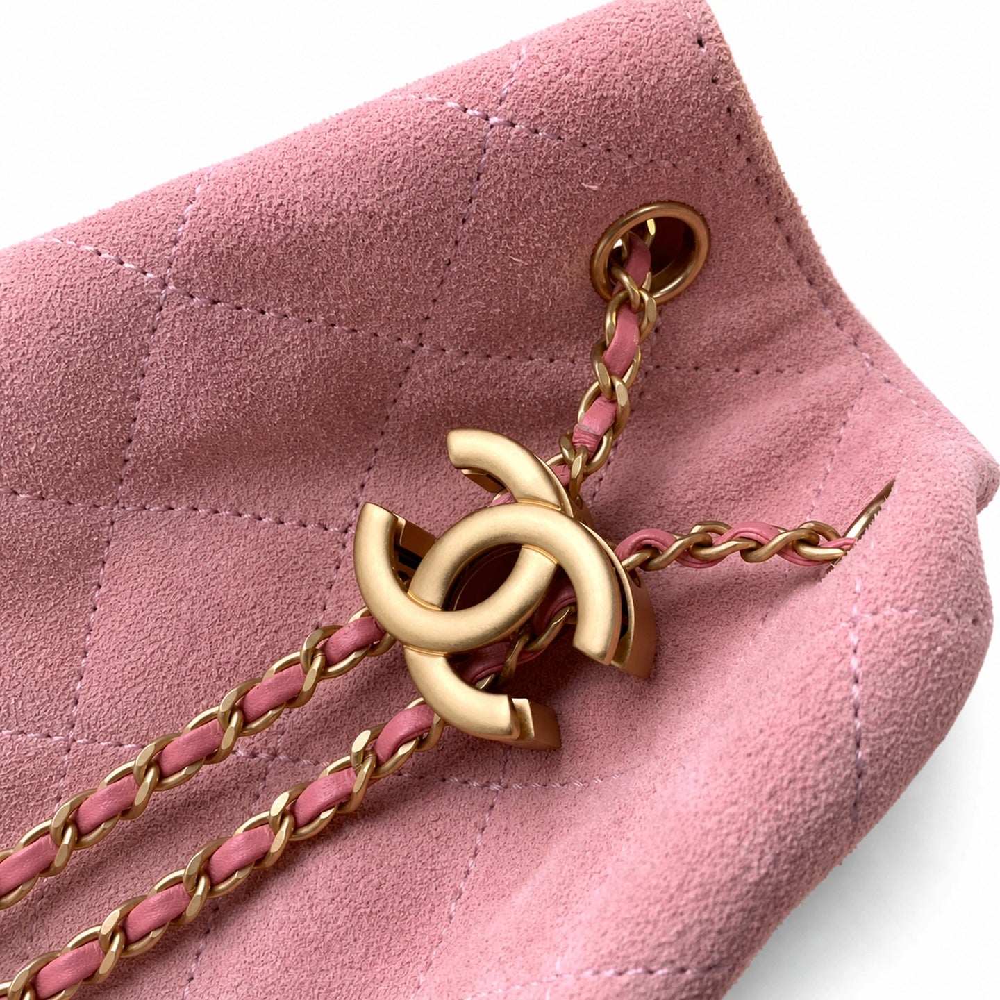 Chanel 25 Large Suede Black Gold Bag