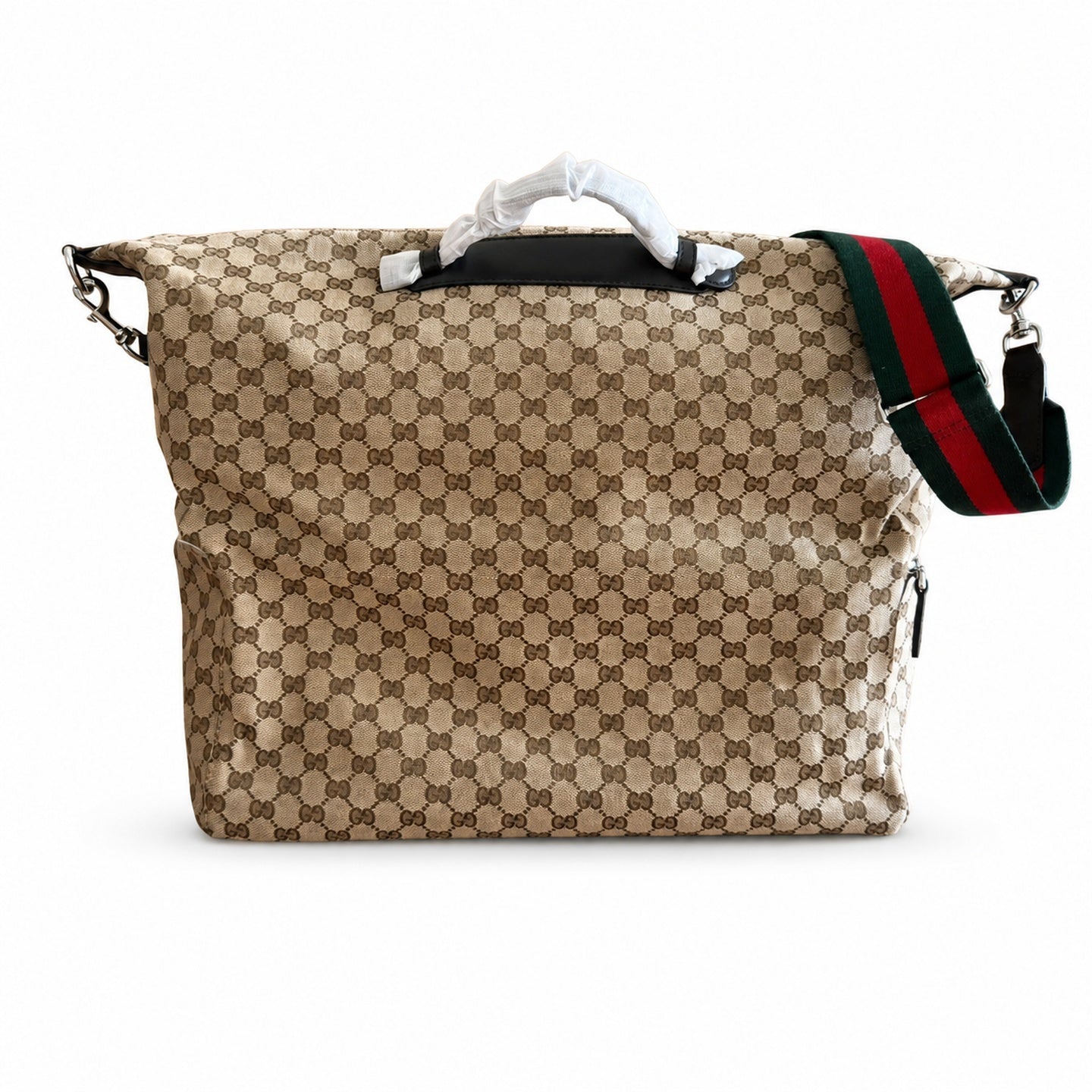 Gucci Canvas Nylon Leather Beige Brown Red Green Bag