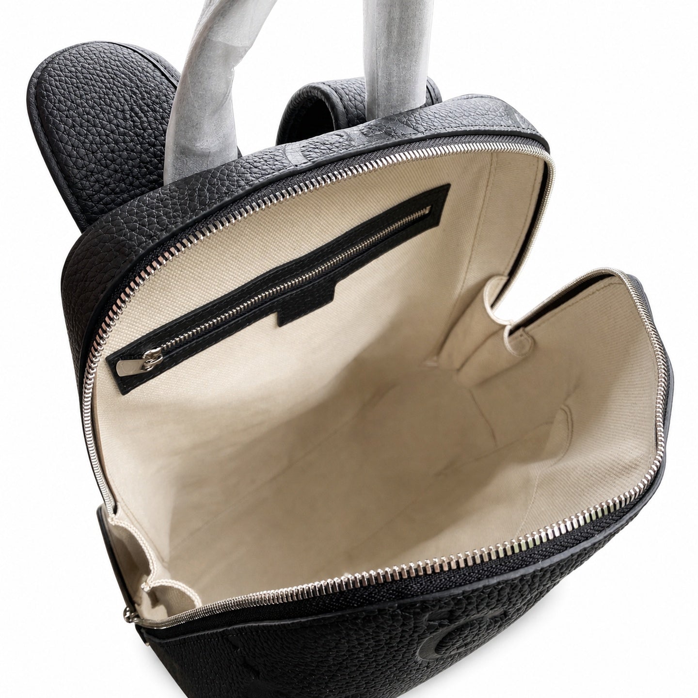 Gucci Large Cotton Leather Black Gray Backpack