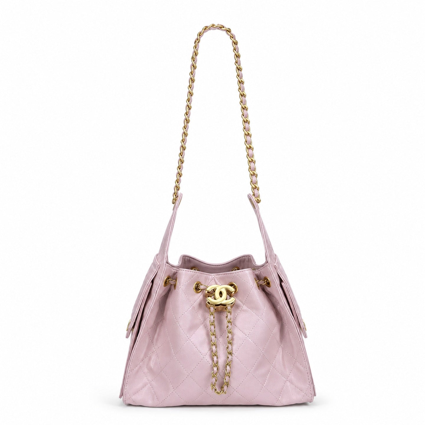 Chanel 25 Small Leather Bucket Bag
