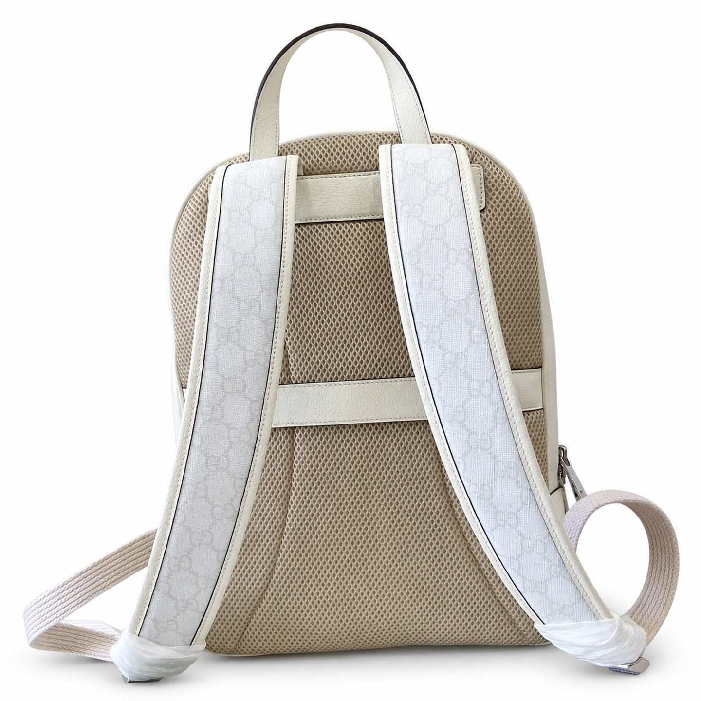 Gucci Supreme Mini Cotton Canvas Leather White Green Bag