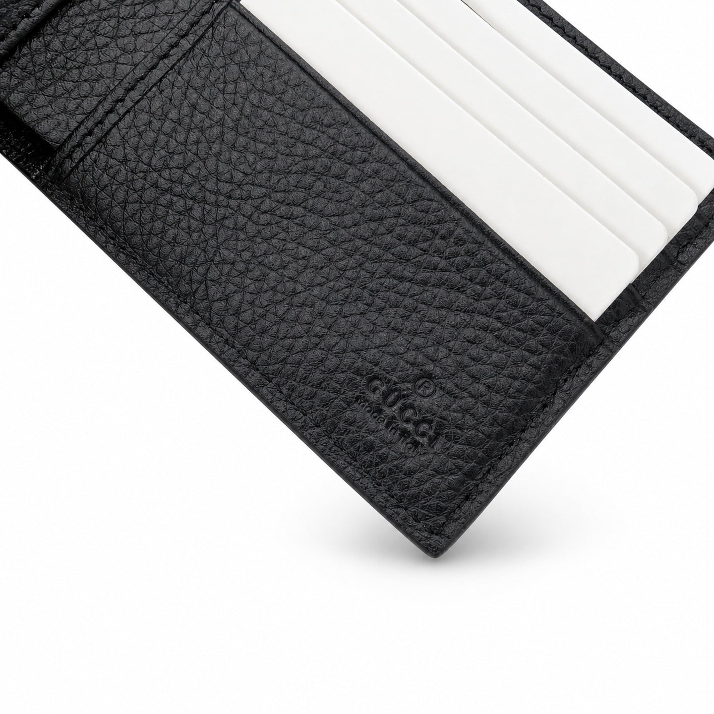 Gucci Small Leather Black Burgundy Wallet