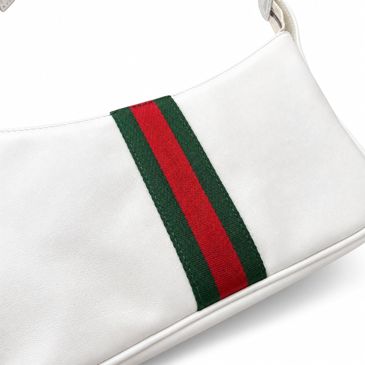 Gucci Leather White Brown Shoulder Bag