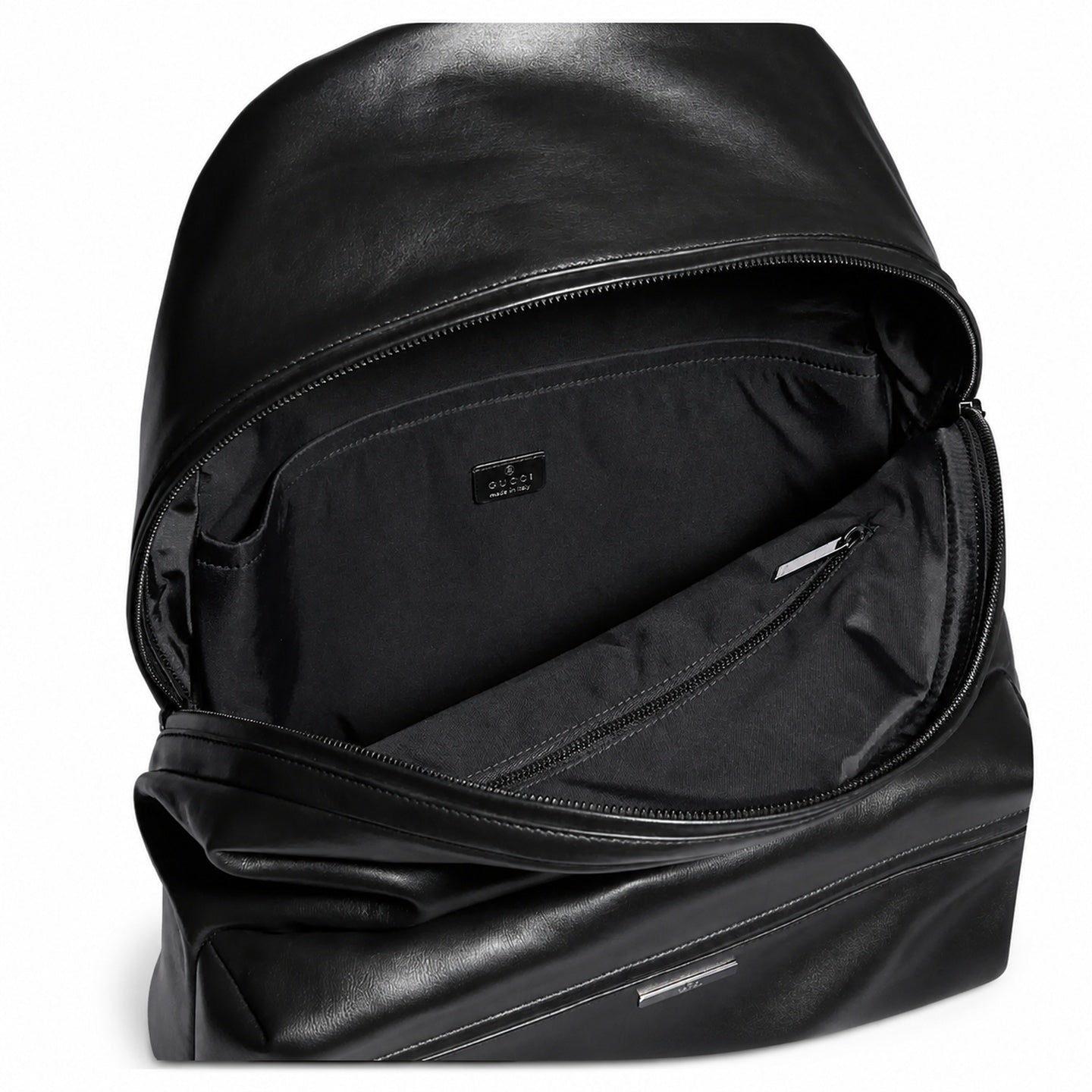 Gucci Quilted Leather Black Silver Bag