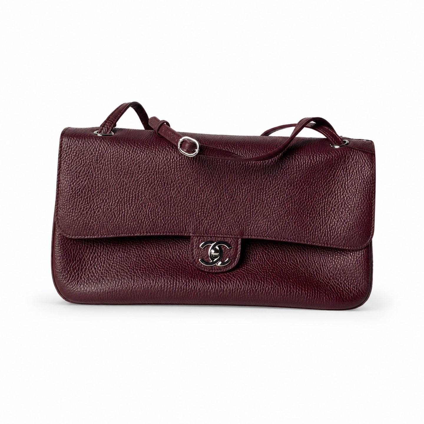 Chanel Leather Gold Silver Bag