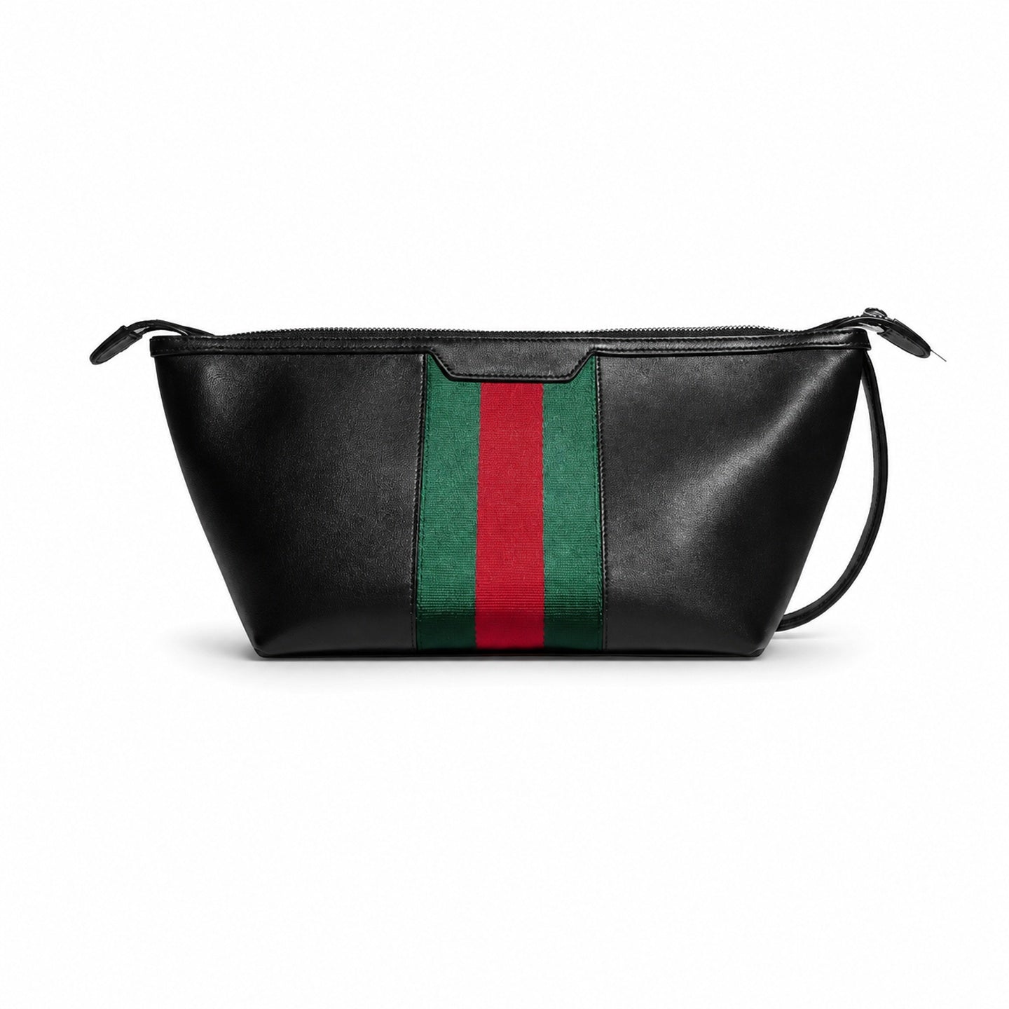 Gucci Leather Black Red Green Silver Bag