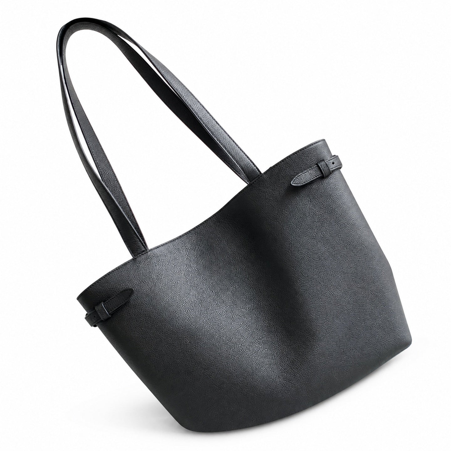 Celine Cabas Large Leather Black Brown Gold Handbag