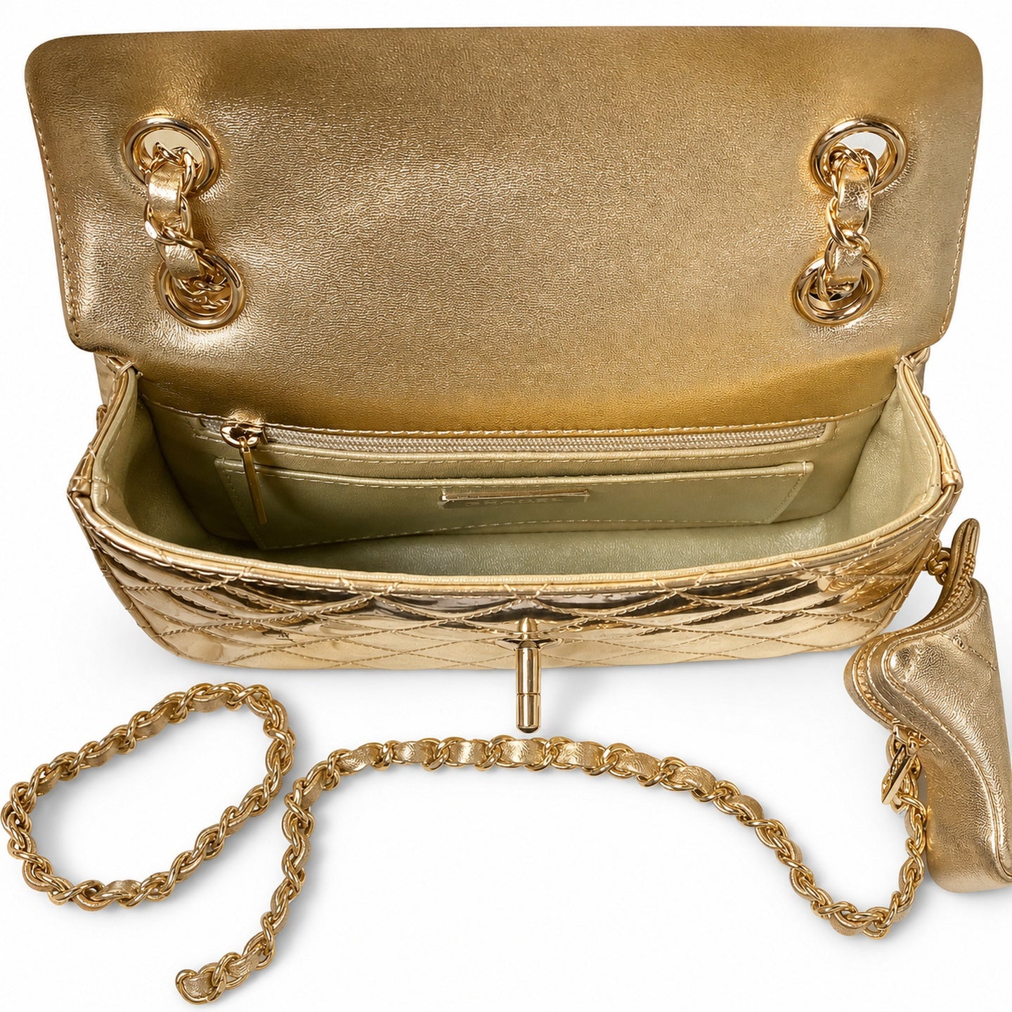 Chanel Small Gold Silver Bag