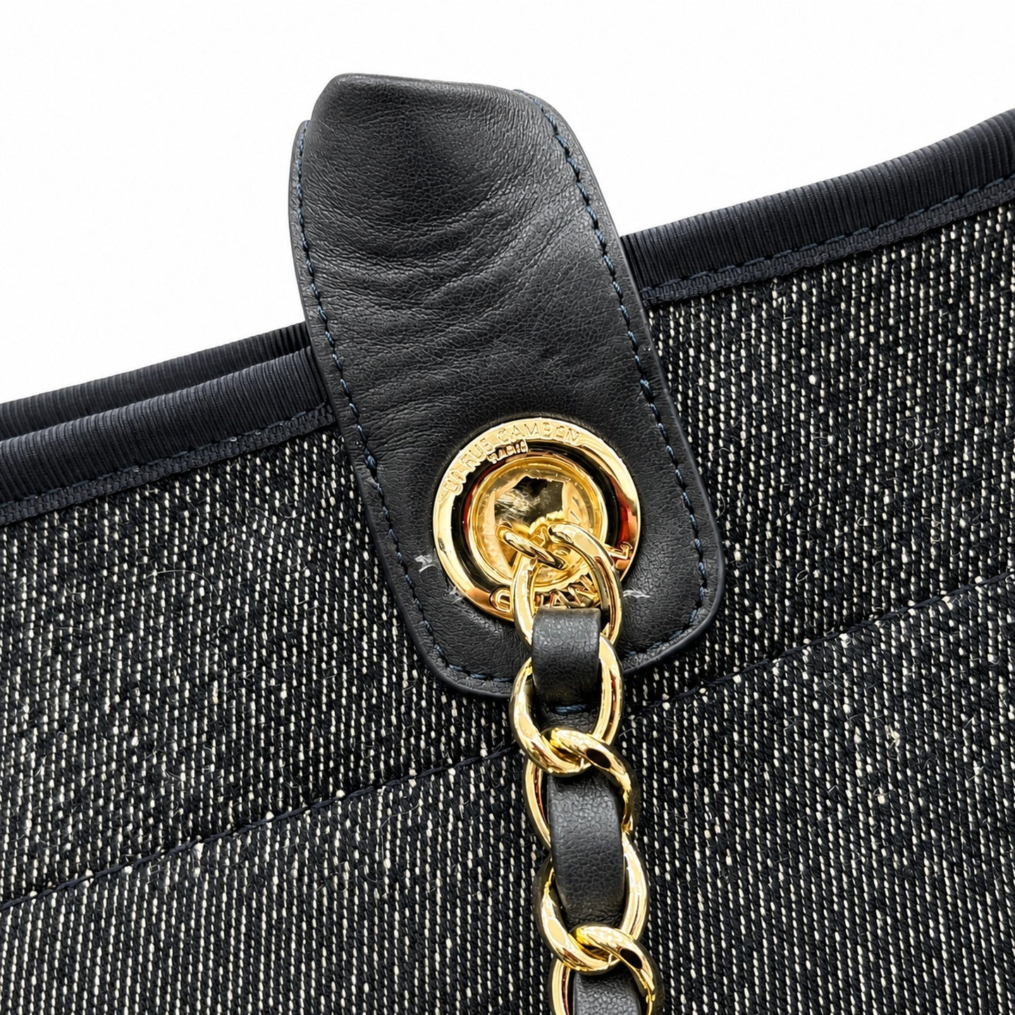 Chanel Large Canvas Blue Shopping Bag