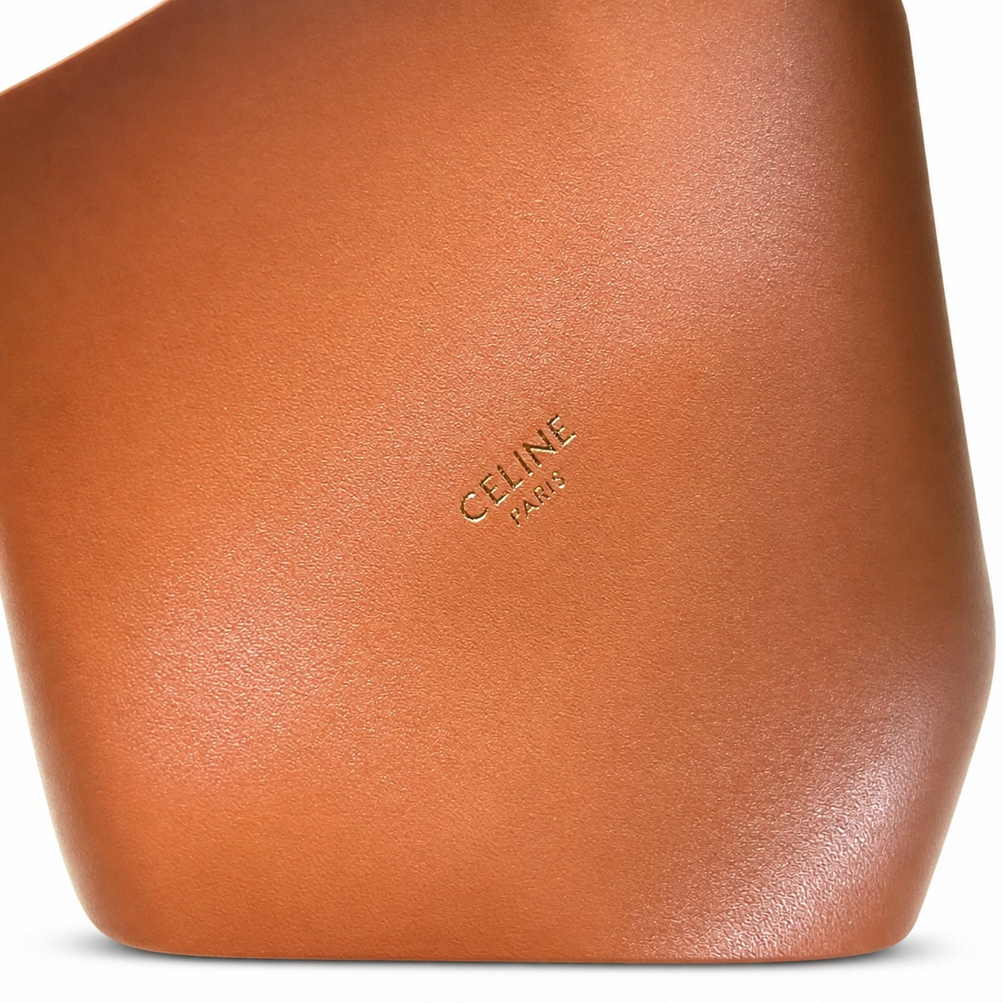 Celine Boston Leather Brown Gold Handbag