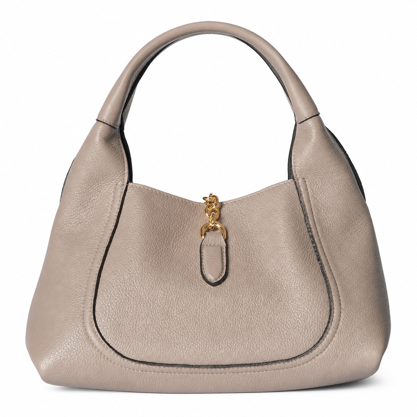 Gucci Horsebit Leather Brown Gold Shoulder Bag