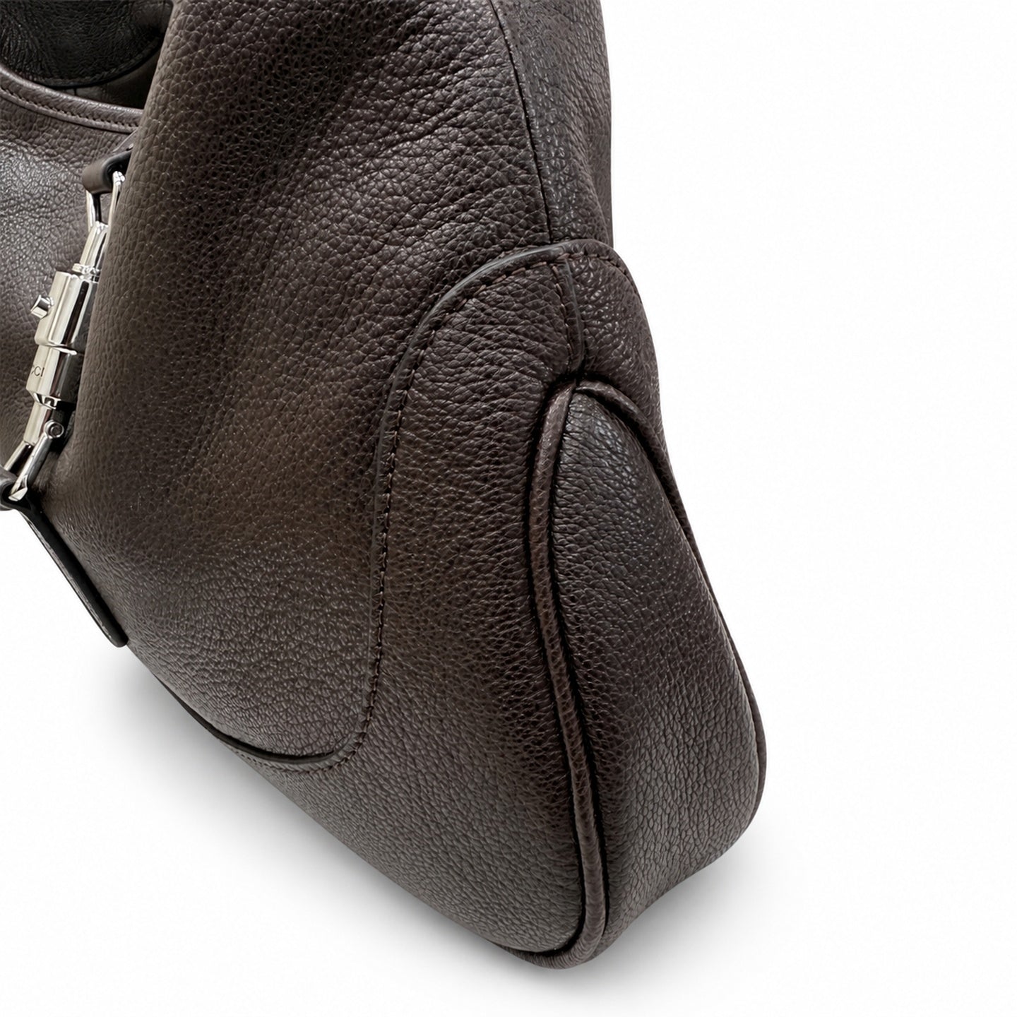 Gucci Jackie 1961 Leather Brown Handbag
