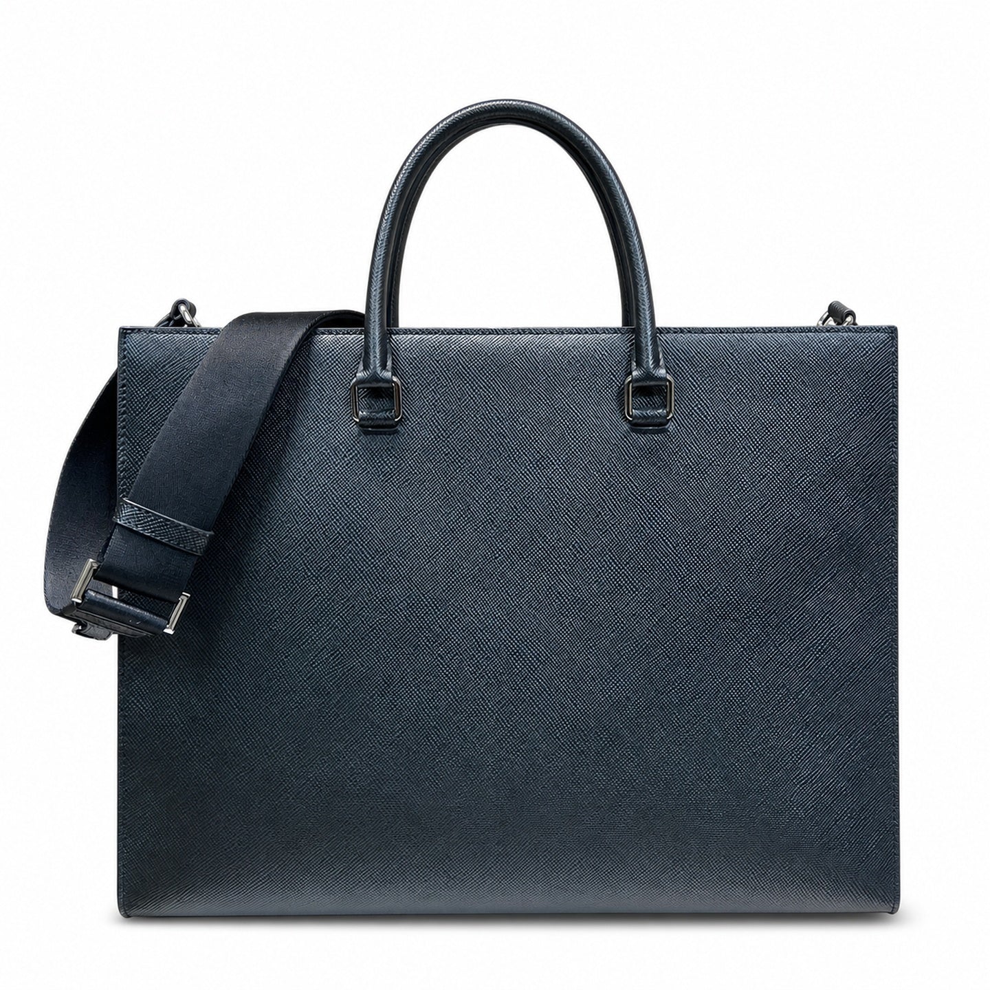 Prada Saffiano Nylon Leather Briefcase