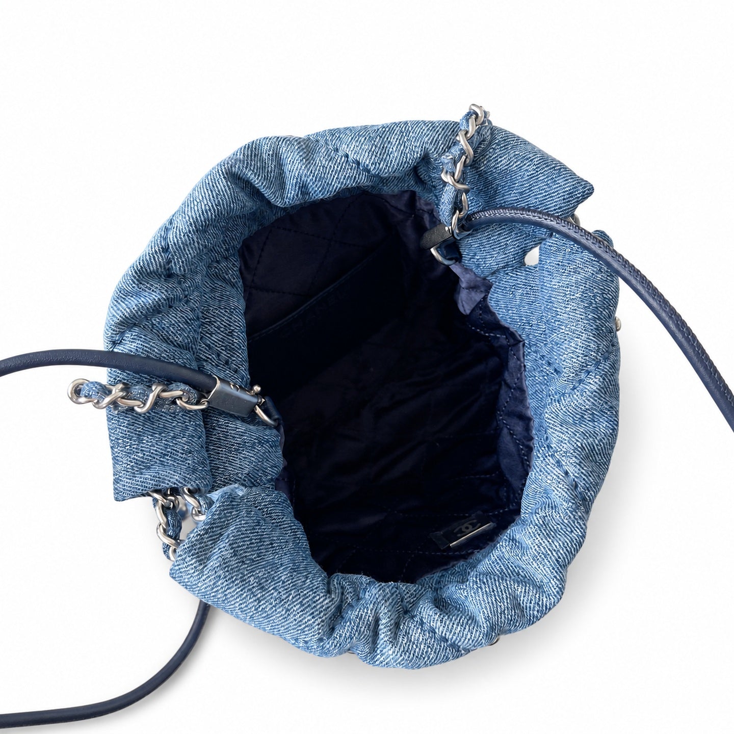 Chanel Mini Denim Blue Silver Bag