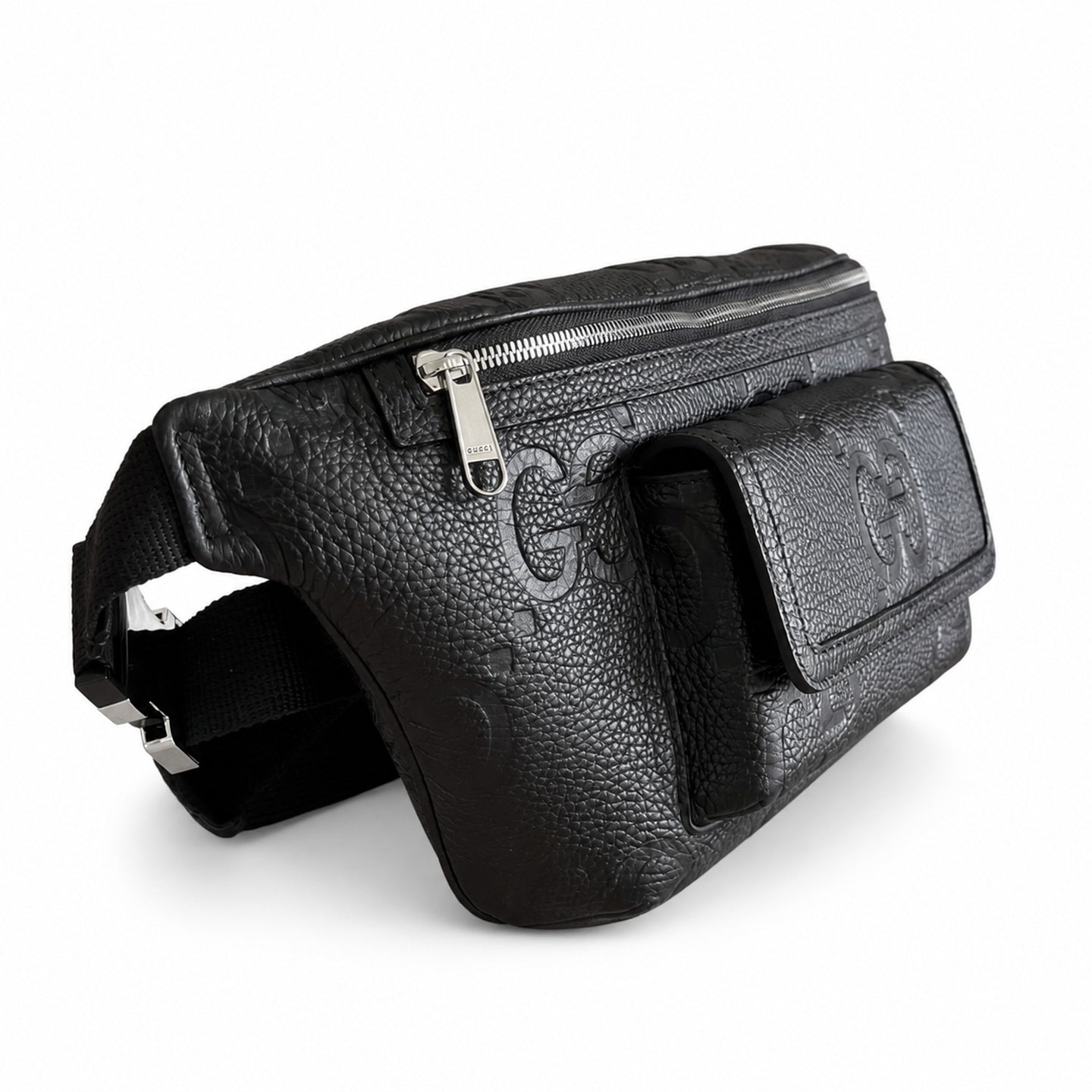 Gucci Cotton Leather Black Orange Waist Bag