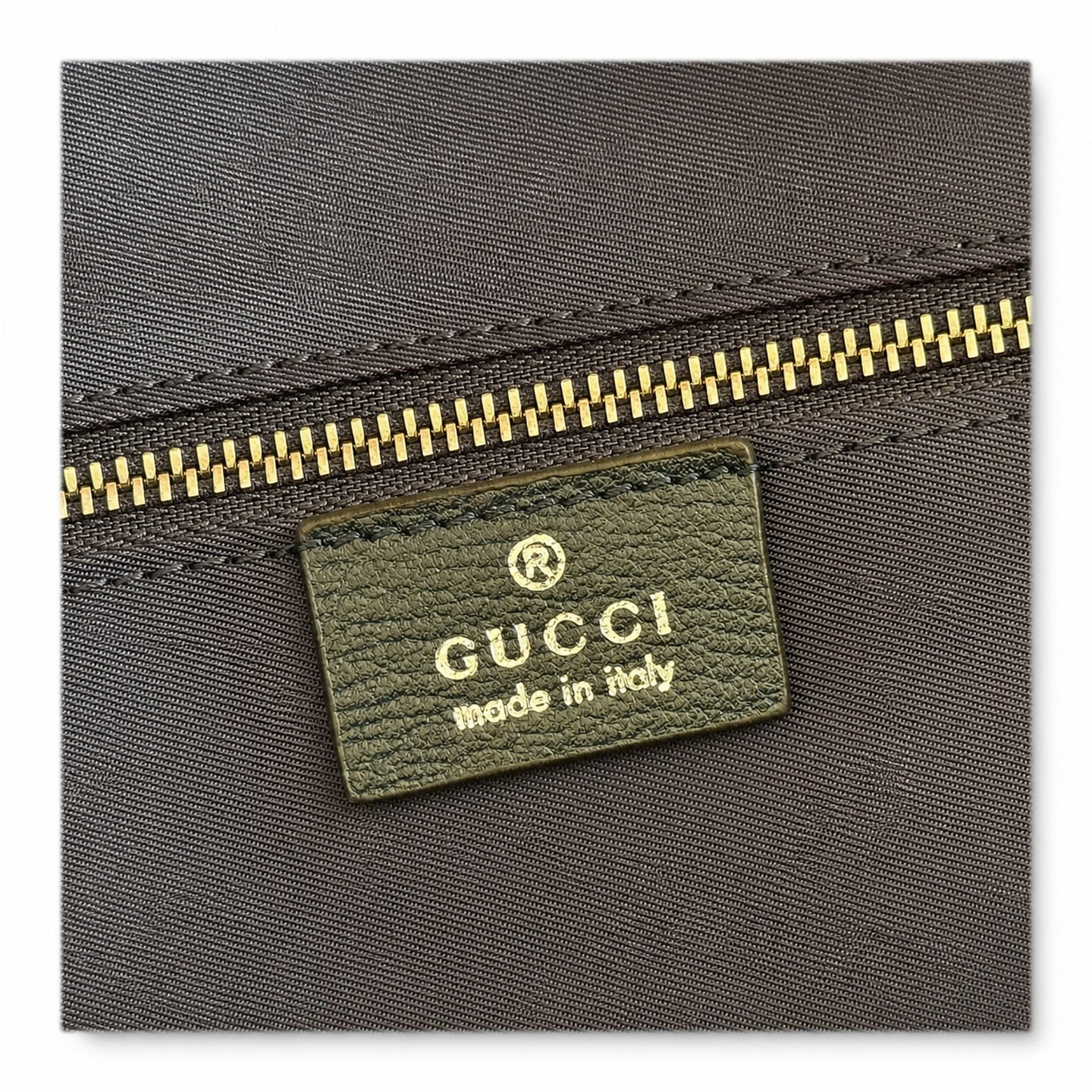 Gucci Cotton Denim Canvas Leather Brown Blue Gold Tote Bag