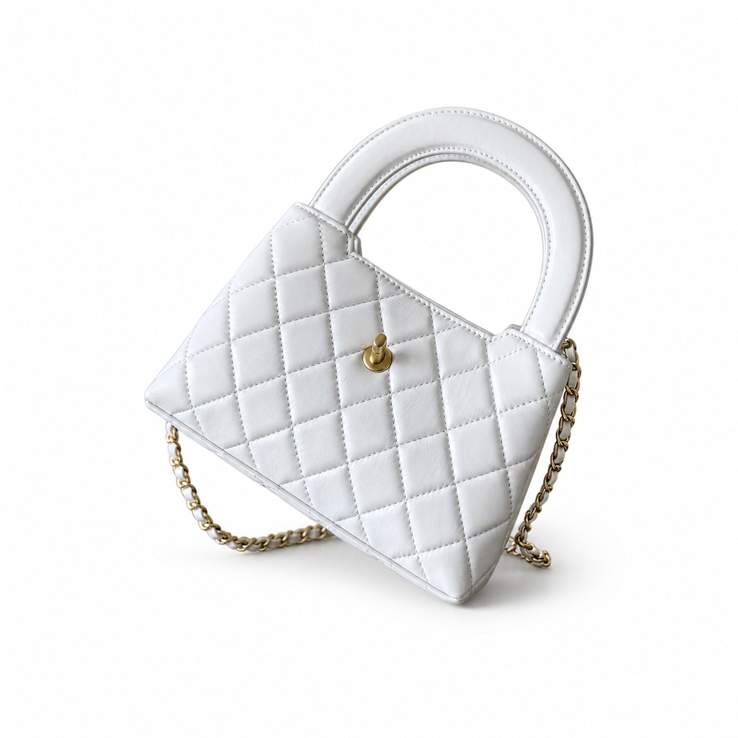 Chanel Kelly Leather White Bag