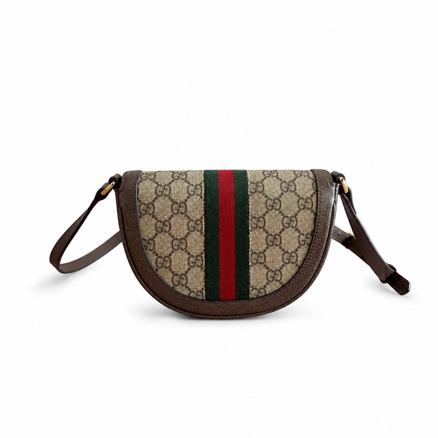 Gucci Ophidia Supreme Mini Suede Canvas Leather Beige Brown Red Green Gold Shoulder Bag