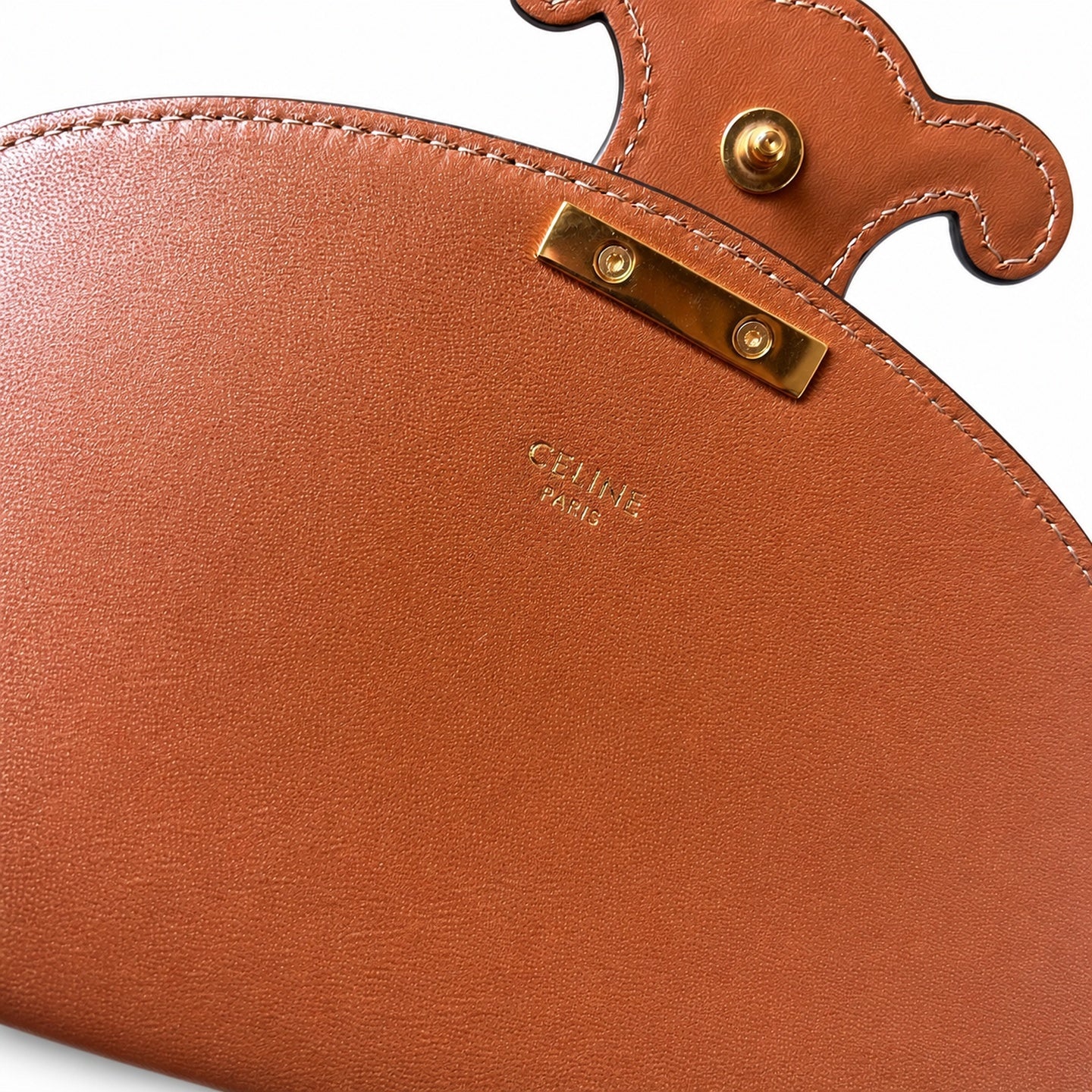 Celine Triomphe Leather Blue Gold Bag